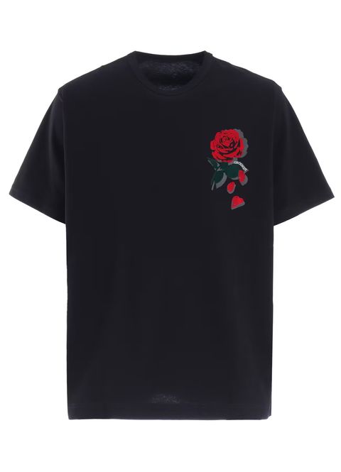 ROSE T-SHIRT / BLACK [GQ-T02-071-1]