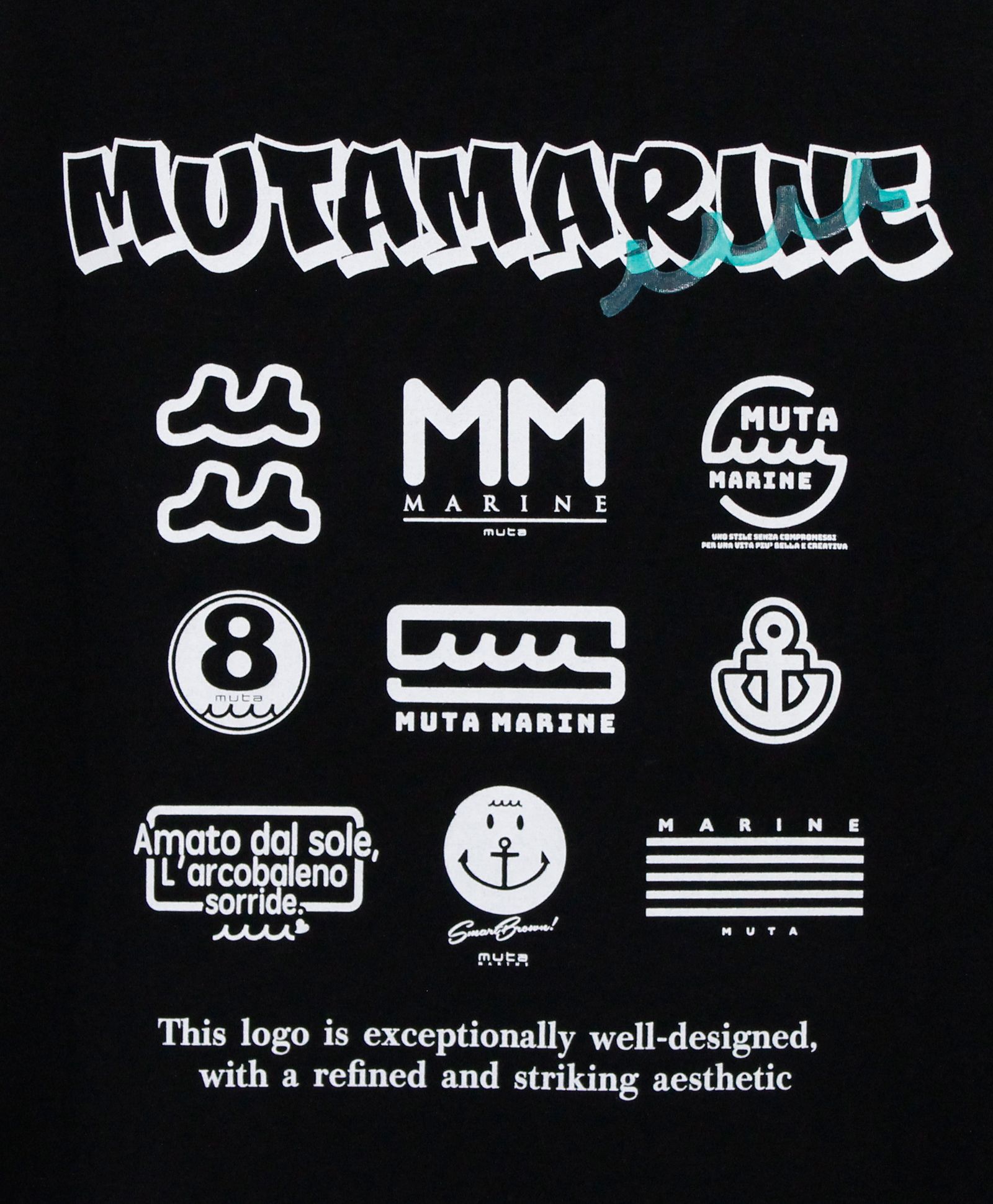 マルチロゴ ストレッチTシャツ / ブラック [MMKW-434769]