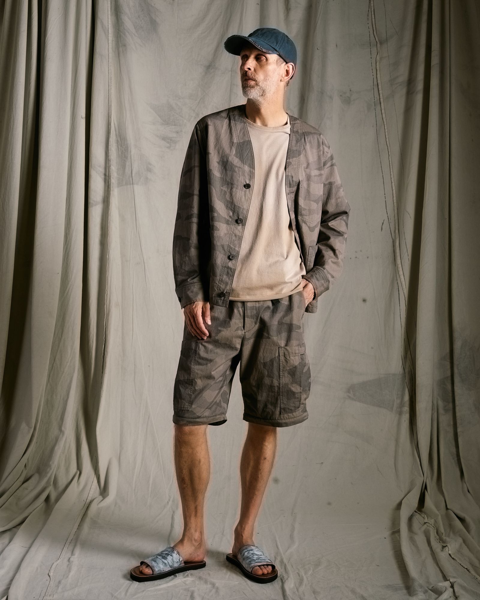 ☆先行予約☆ wjk  / フェードカットオフ半袖Tシャツ / fade cut-off S/S / fade beige 【7154 lj93k】