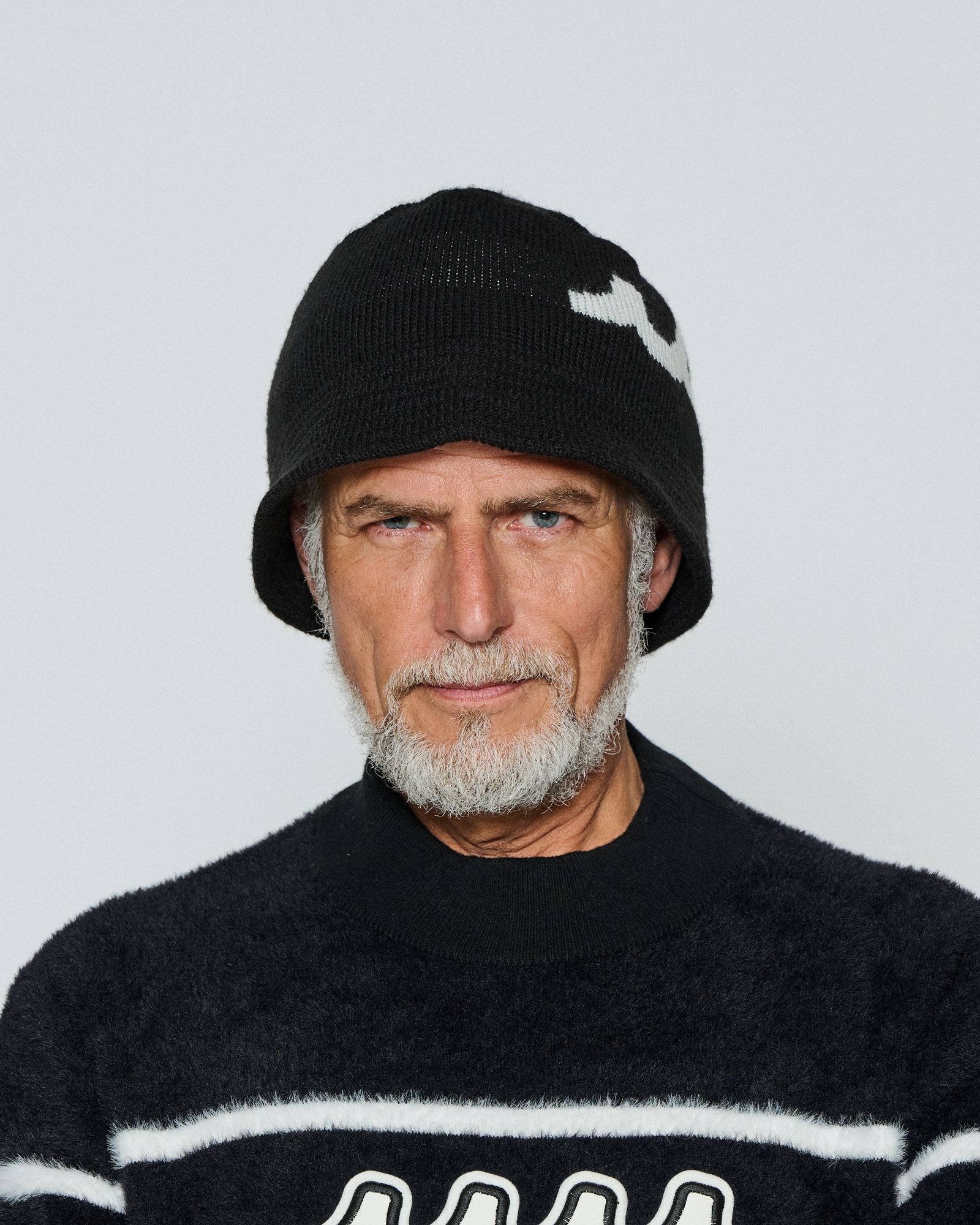 ☆先行予約☆ muta MARINE × ACANTHUS / ニットバケットハット / Wave Logo Knit Bucket Hat / BLACK 【MA2665】