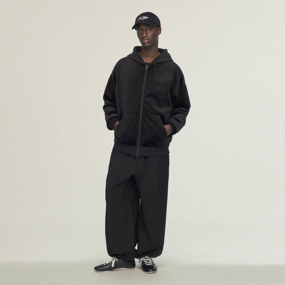 ベルベット コーデュロイ ジップ フーディー / Y-3 VELVET CORDUROY ZIP HOODIE / BLACK [IA4371-APPA26]