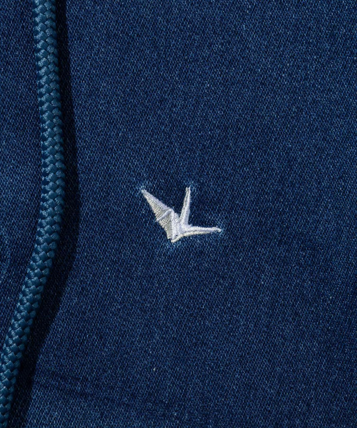 カモ柄ジョグデニムパーカー / インディゴ【USO-26060】