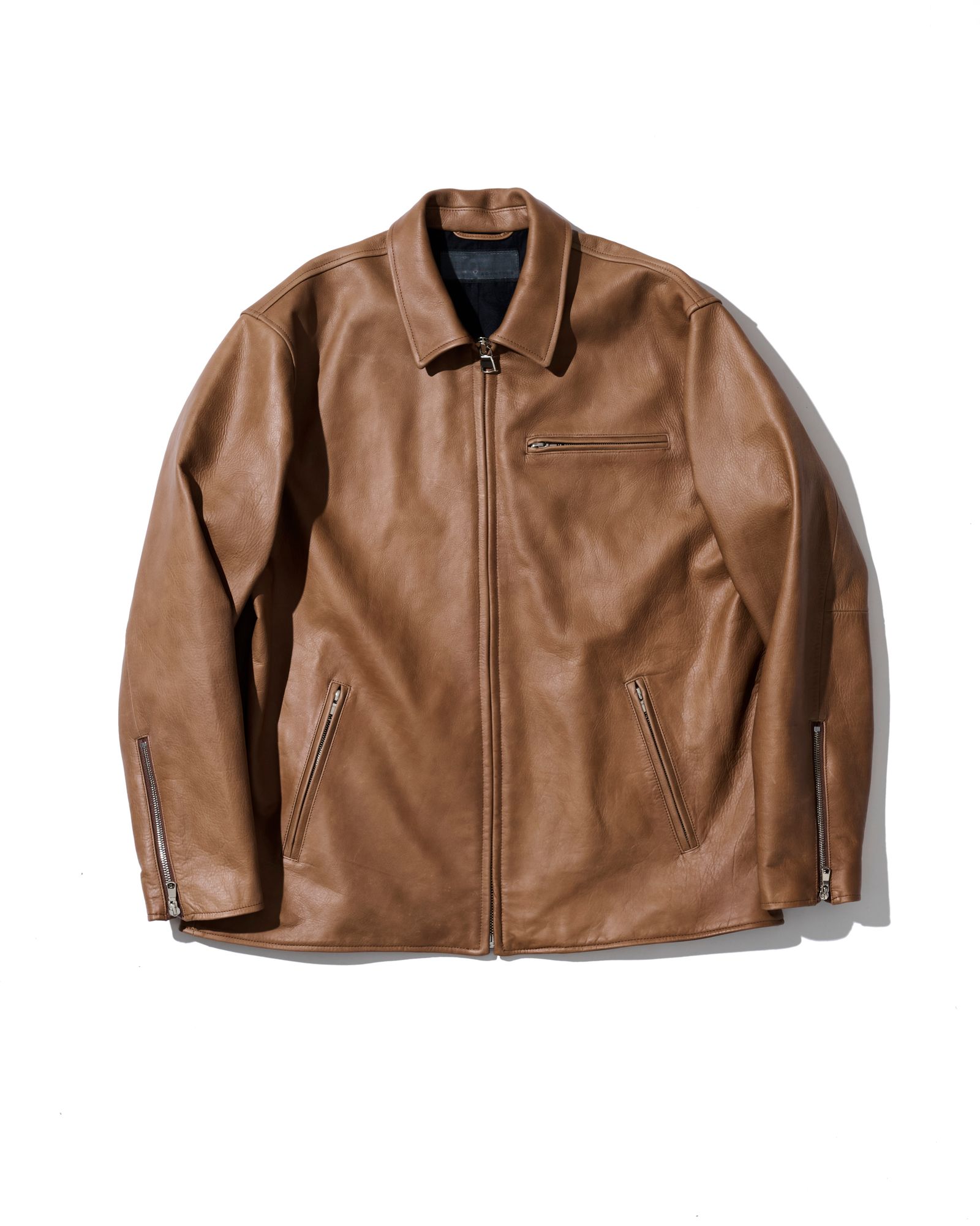 ☆先行予約販売☆  レザーカラーライダースジャケット / Leather Collor Riders Jacket  / CAMEL 【L2602】