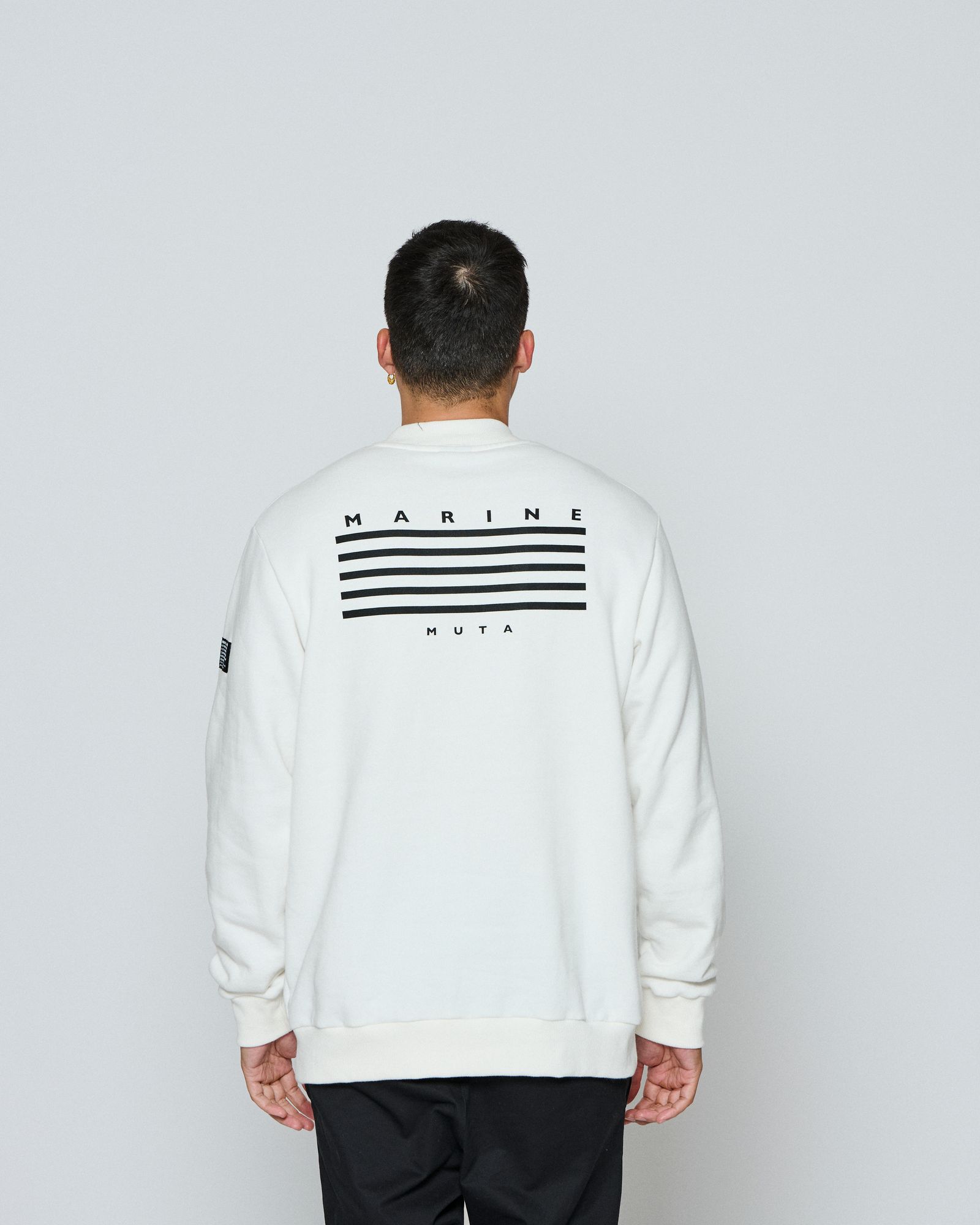 ☆先行予約☆ muta MARINE × ACANTHUS / モックネックスウェット / Mockneck Sweatshirts / WHITE 【MA2655】