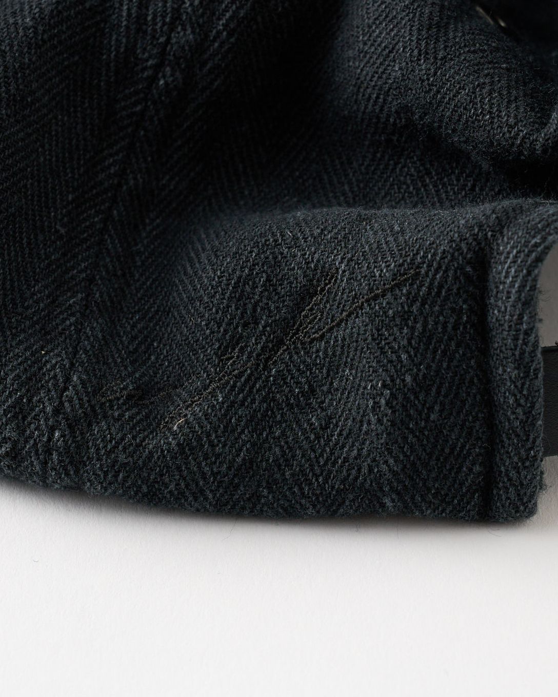 ☆先行予約☆ wjk  / ストライプニットビーニー / コットンリネンヘリンボーンエイジングベースボールキャップ / cotton linen herringbone aging B.B.cap / fade black【8007 cl29k】