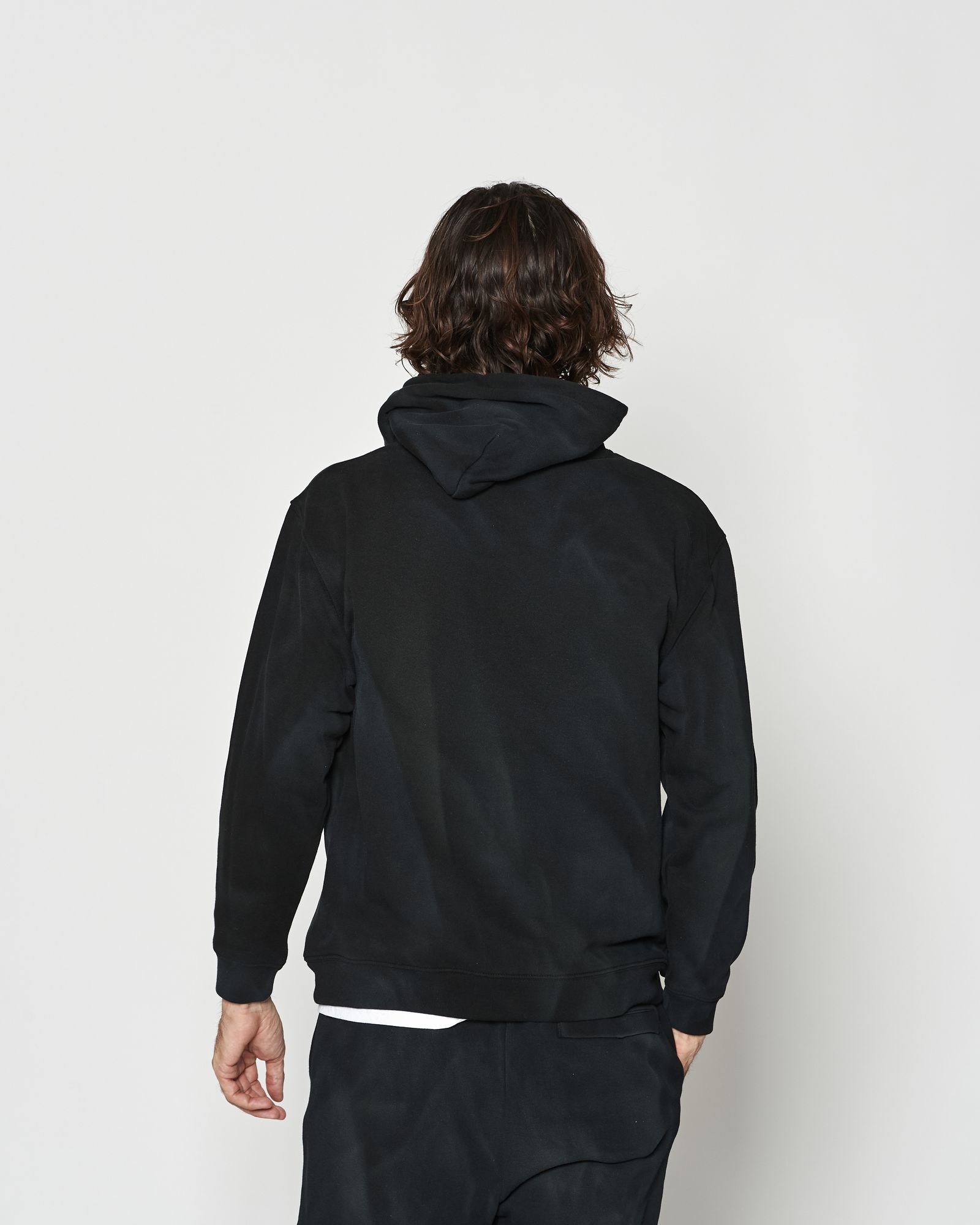 ☆先行予約☆ エイジングダイ スウェットフーディー / パーカー / Aging Dye Hooded Sweatshirt / BLACK【HJ2602】