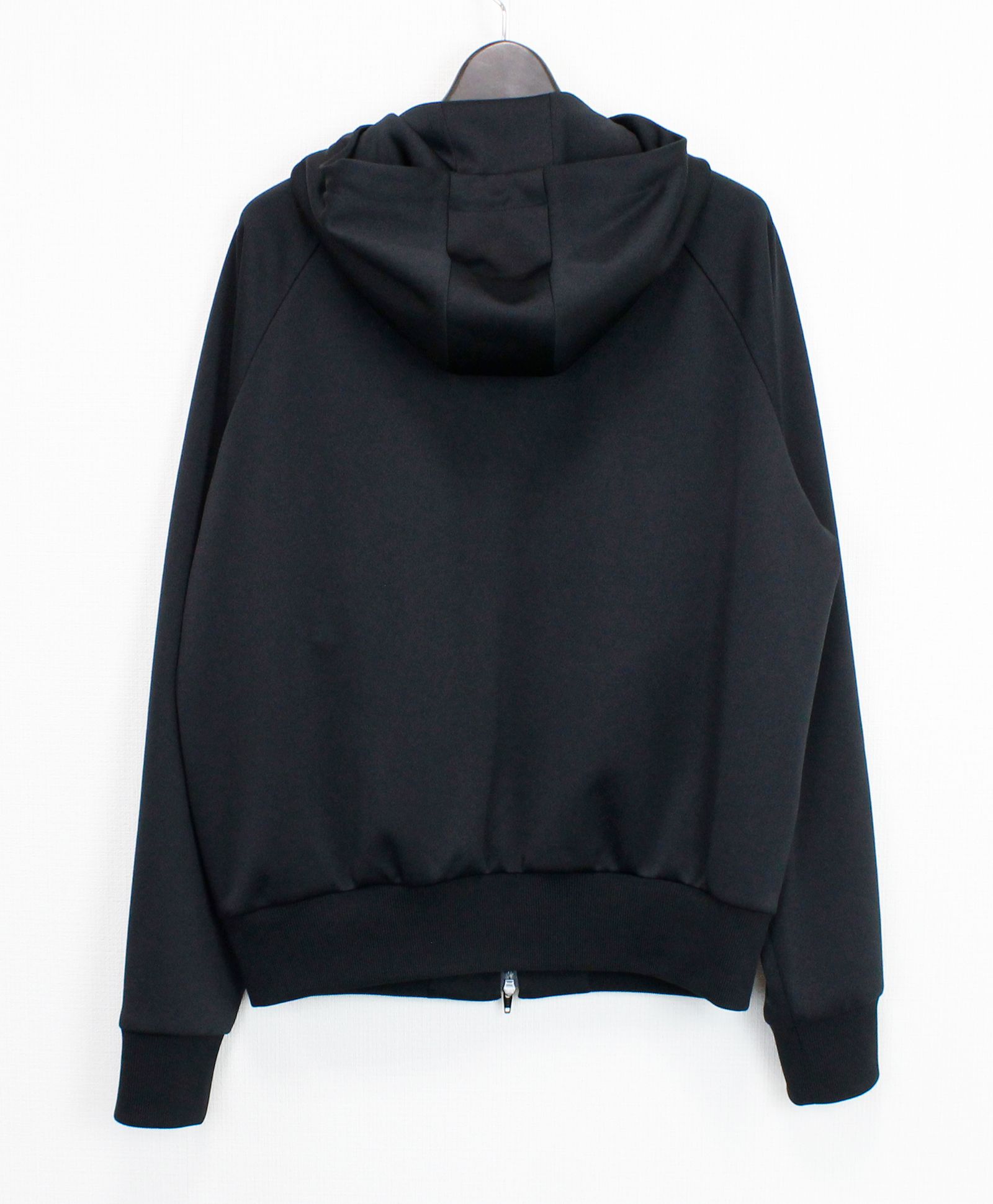 Ground Y - POLYESTER SMOOTH HOODED TRACK JACKET / BLACK [GP