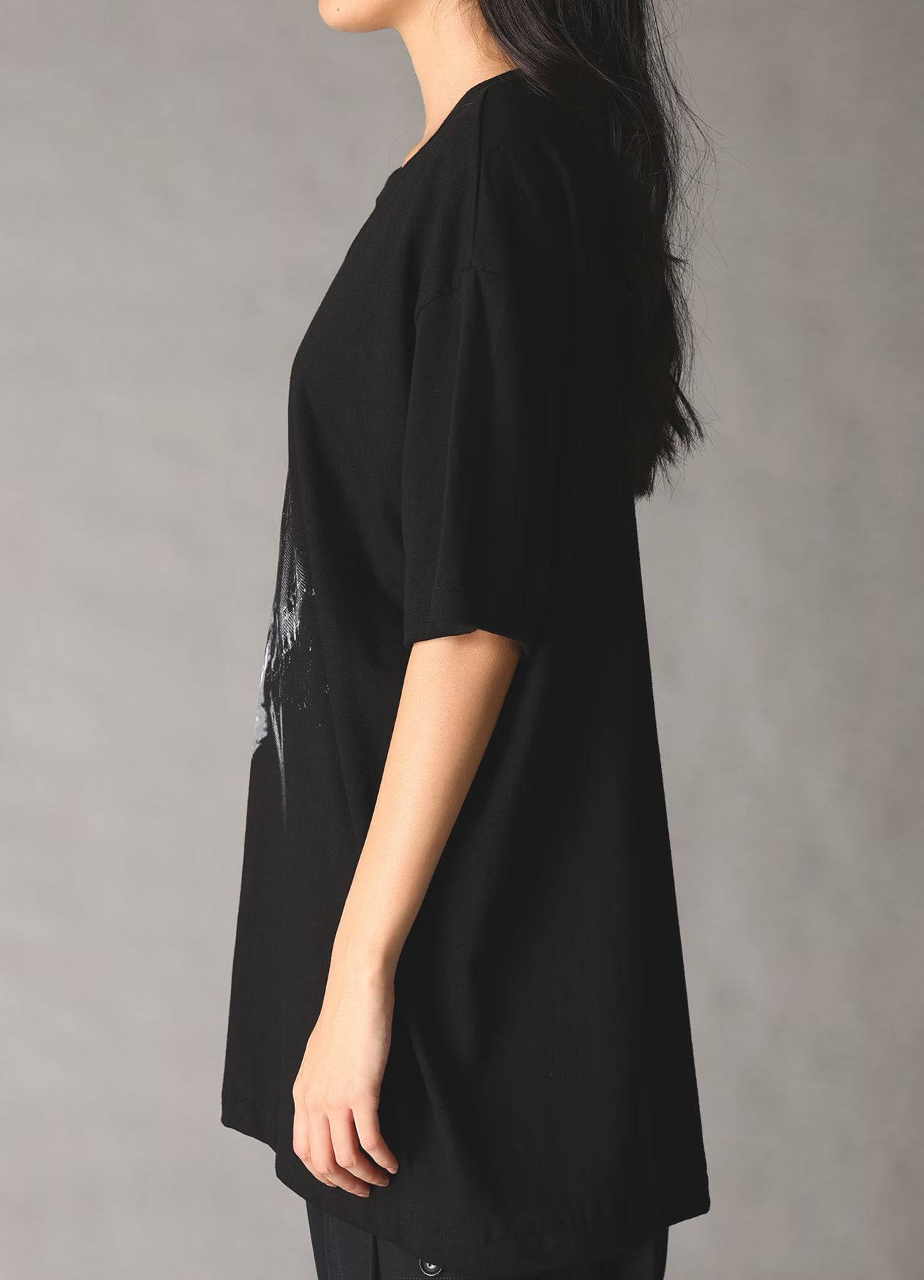 JERSEY DEER T-SHIRT / BLACK [GK-T77-070-2]