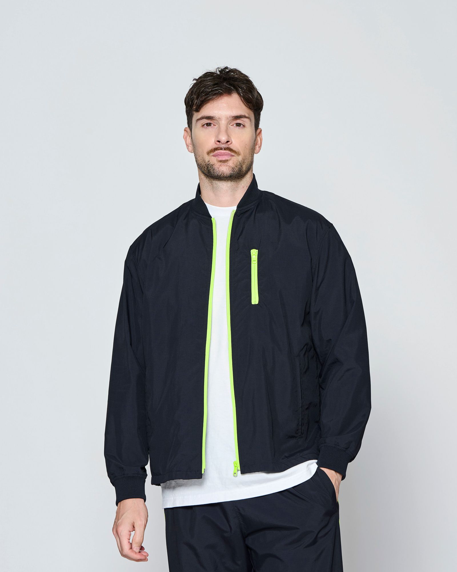 ☆先行予約☆ SUPPLEX® ナイロン ジップジャケット  /  SUPPLEX® Nylon Contrast Zip Jacket / BLACK 【JK2703】