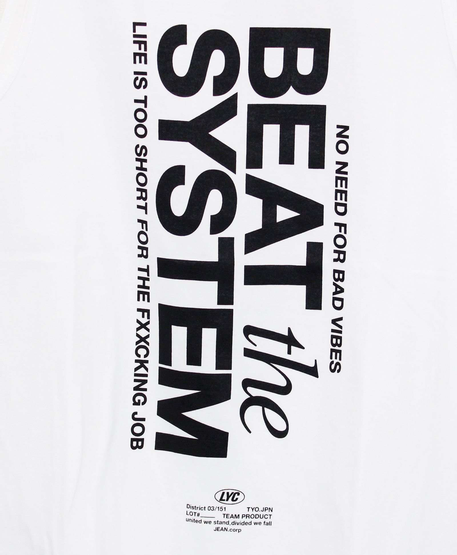 [BEAT THE SYSTEM] タンクトップ / WHITE [241772BS]