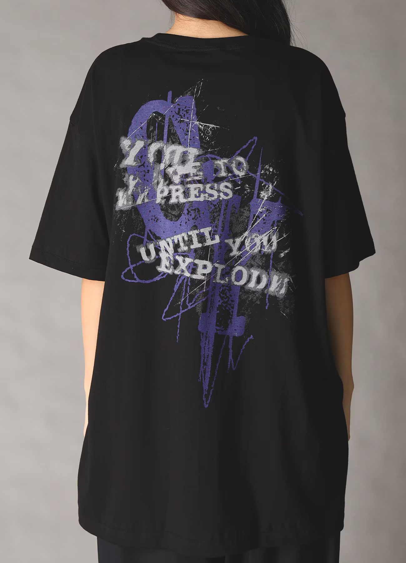 JERSEY MESSAGE T-SHIRT / BLACK [GK-T73-070-2]