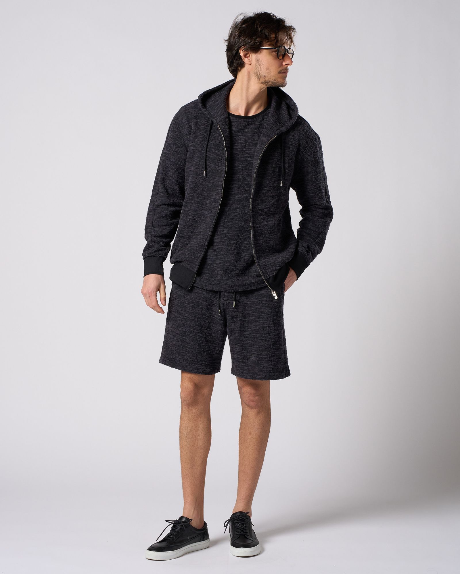 ☆先行予約☆ muta × wjk  / ニットジャガード リラックス Tシャツ / knit jacquard relax S/S / BLACK [702 mw02i]