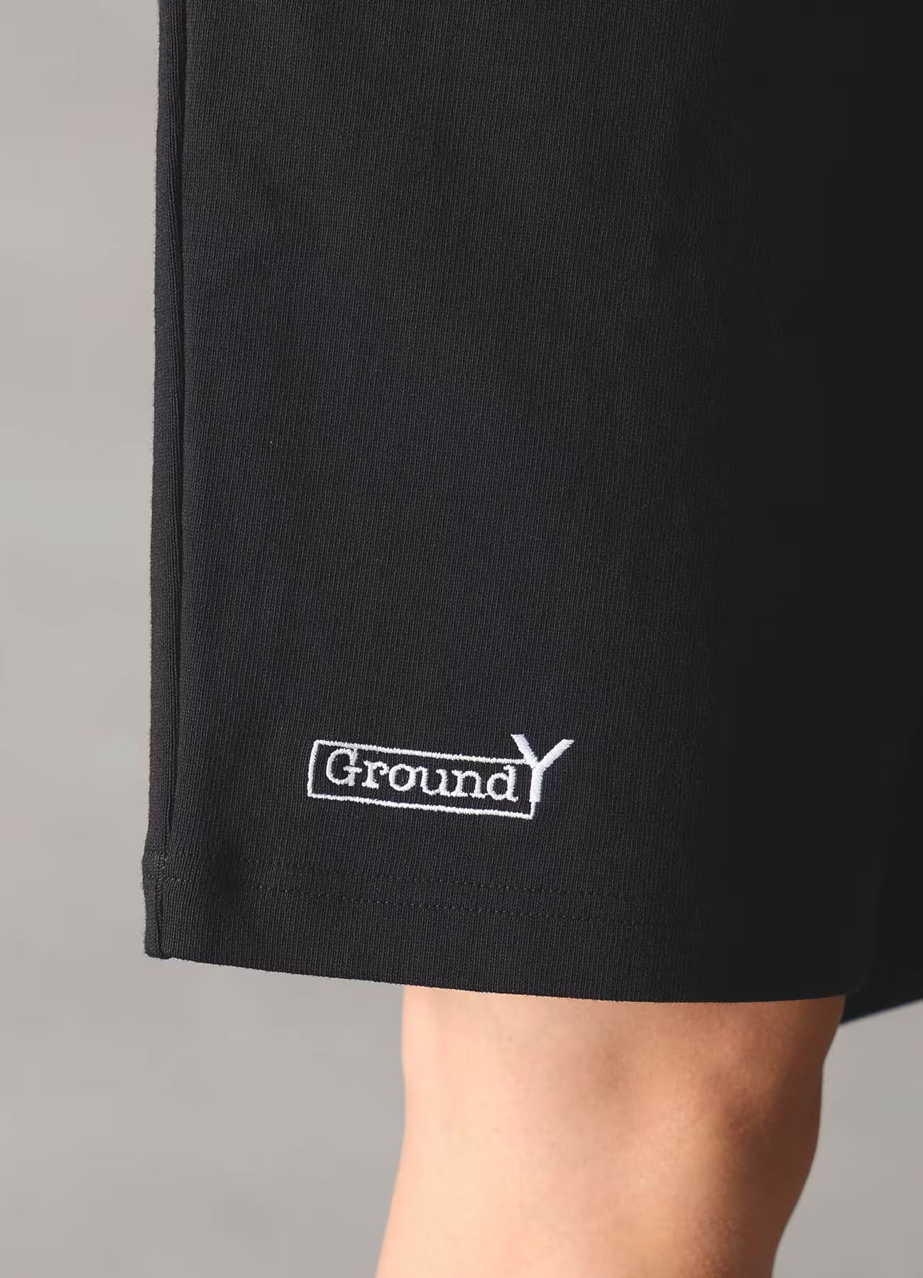Ground Y×NEW ERA Ground Y BOX LOGO SHORT PANTS / BLACK [GK-P90-090-2]