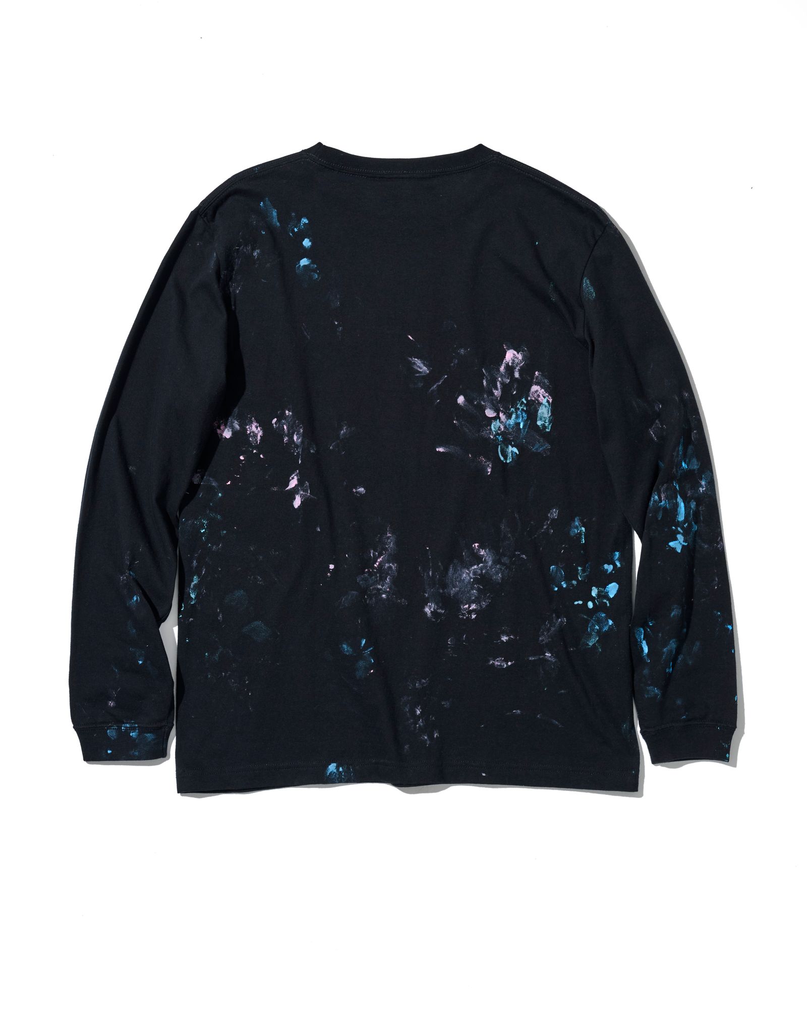 ☆先行予約☆  アブストラクトペイントロンTee / Abstract paint L/S Tee / BLACK 【CT2611】