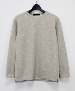 リネンライクダブルフェイスロンT  / ベージュ[86003]