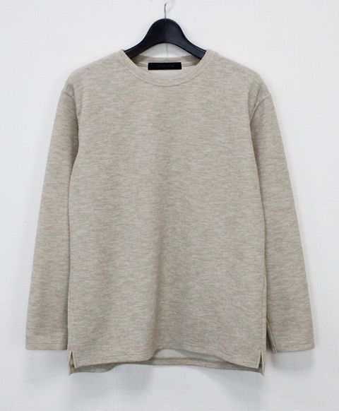 リネンライクダブルフェイスロンT  / ベージュ[86003]