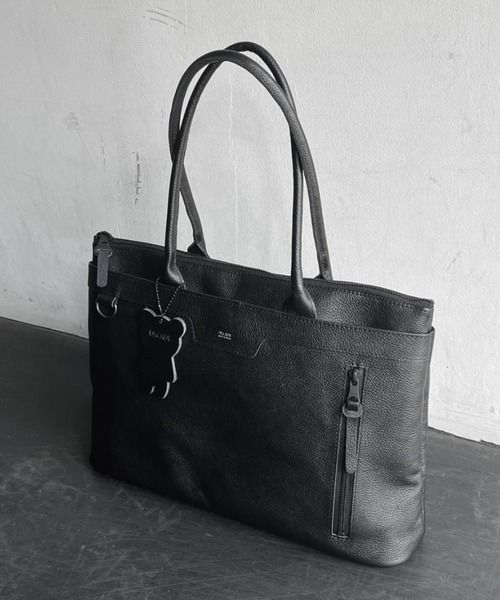 ウォータープルーフレザービジトートバッグ / Water Proof Cow Lether Tote Bag / B-BK [DCD-01511]