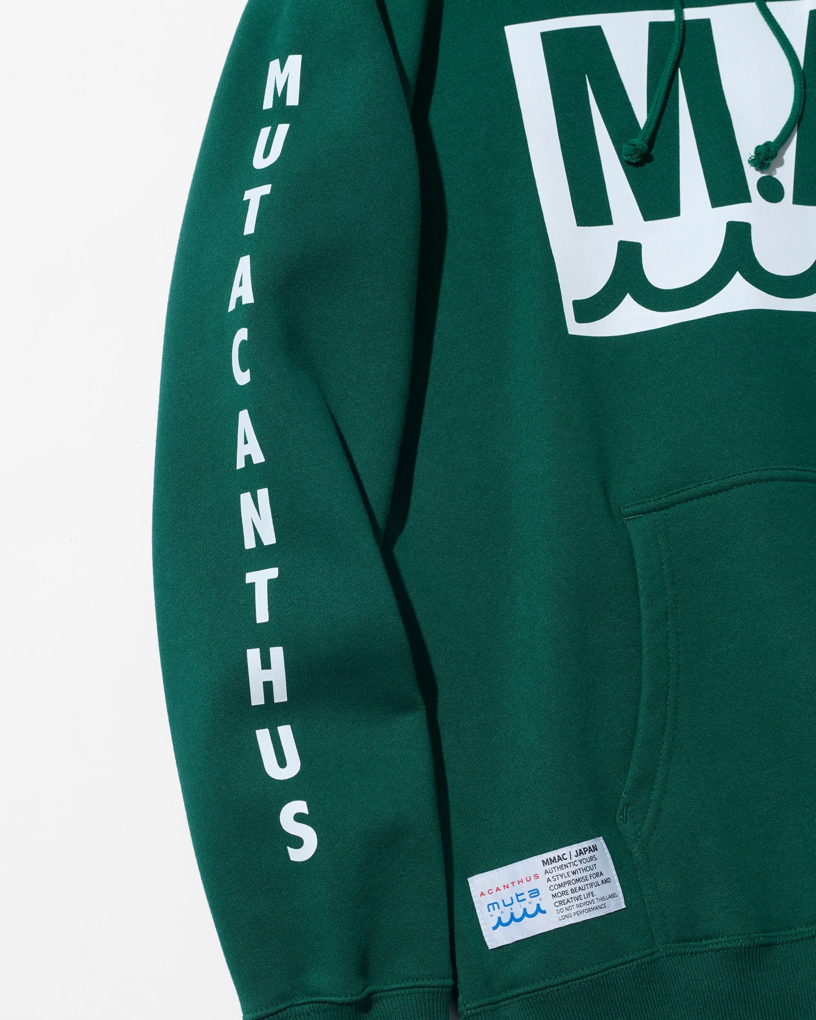 ACANTHUS × muta MARINE / muta MA Logo Hooded Sweatshirts / パーカー / GREEN 【MA2537】
