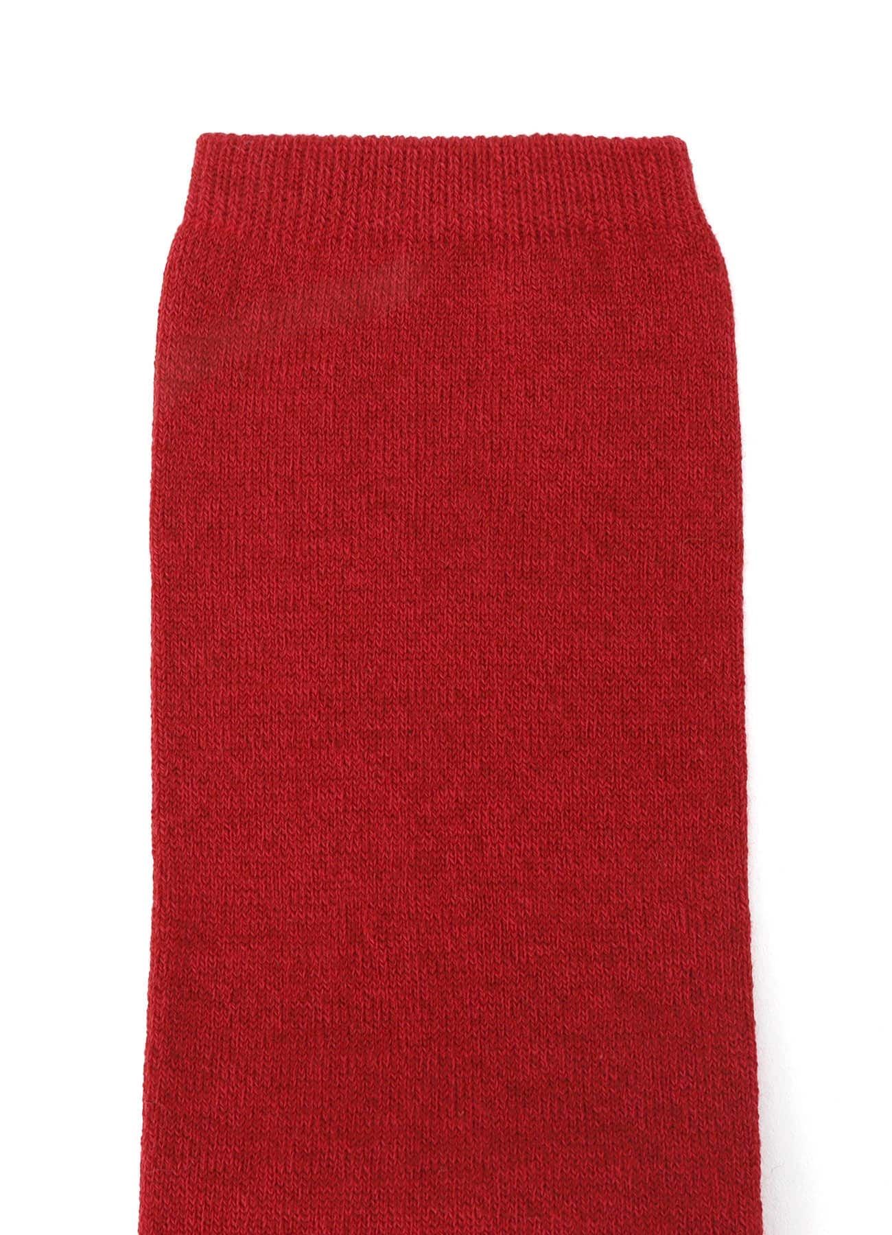 WOOL COTTON TWO TONE TUBE SOCKS / ツートンカラーチューブソックス / レッド [GL-M01-052-3-02]
