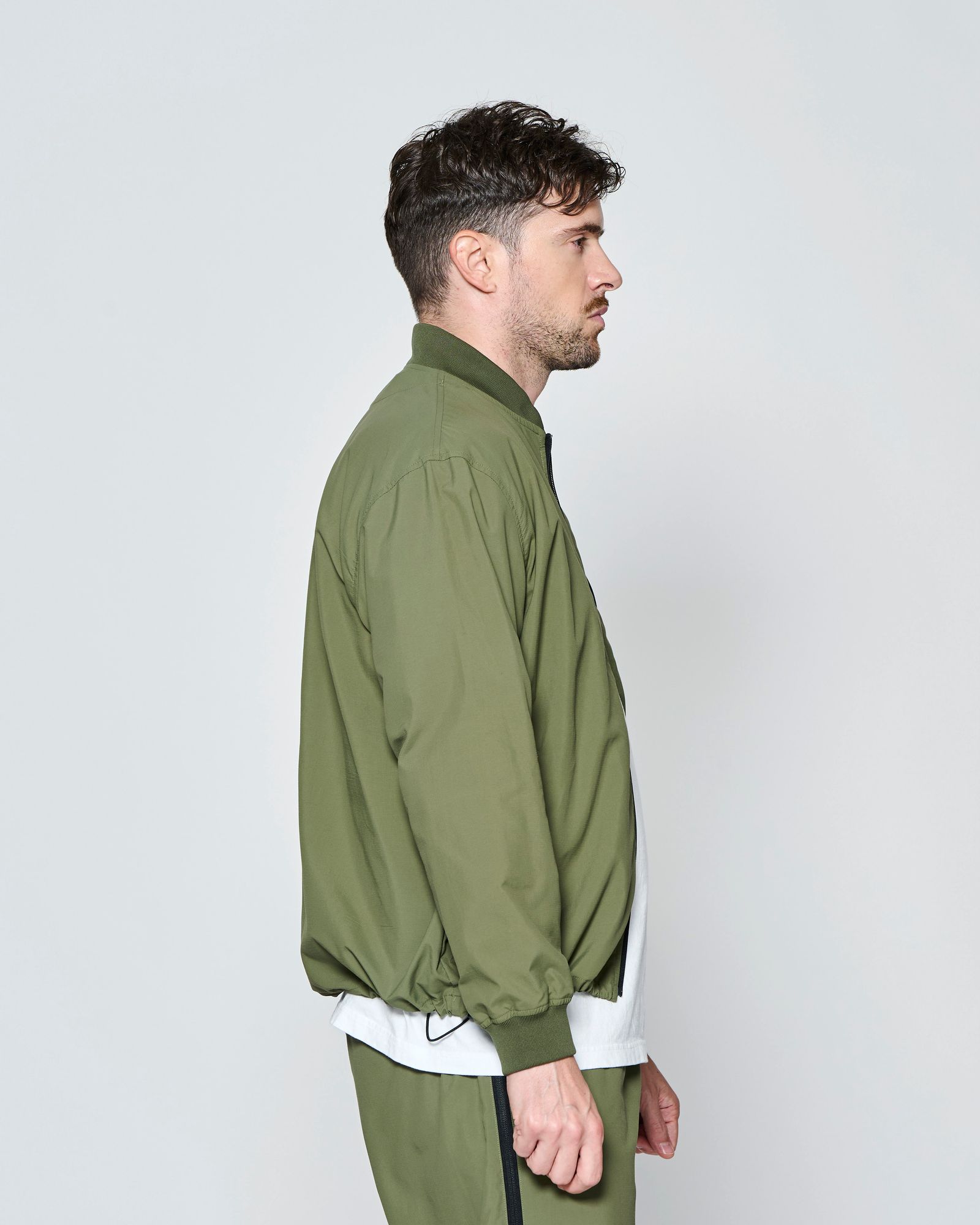 ☆先行予約☆ SUPPLEX® ナイロン ジップジャケット  /  SUPPLEX® Nylon Contrast Zip Jacket / OLIVE 【JK2703】