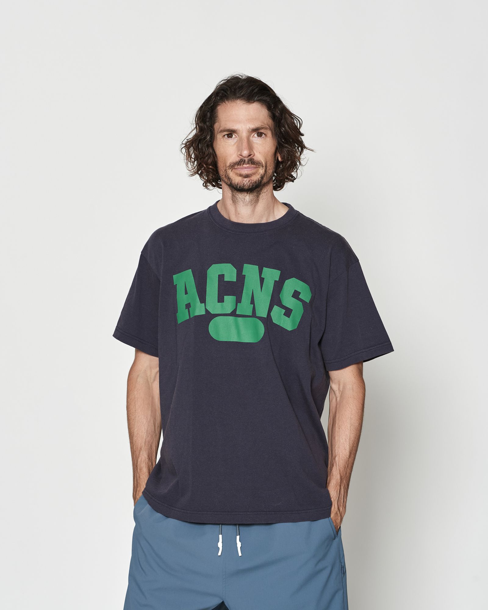 ☆先行予約☆ カレッジロゴTシャツ  /  Aging College Logo Tee / NAVY【CT2601】