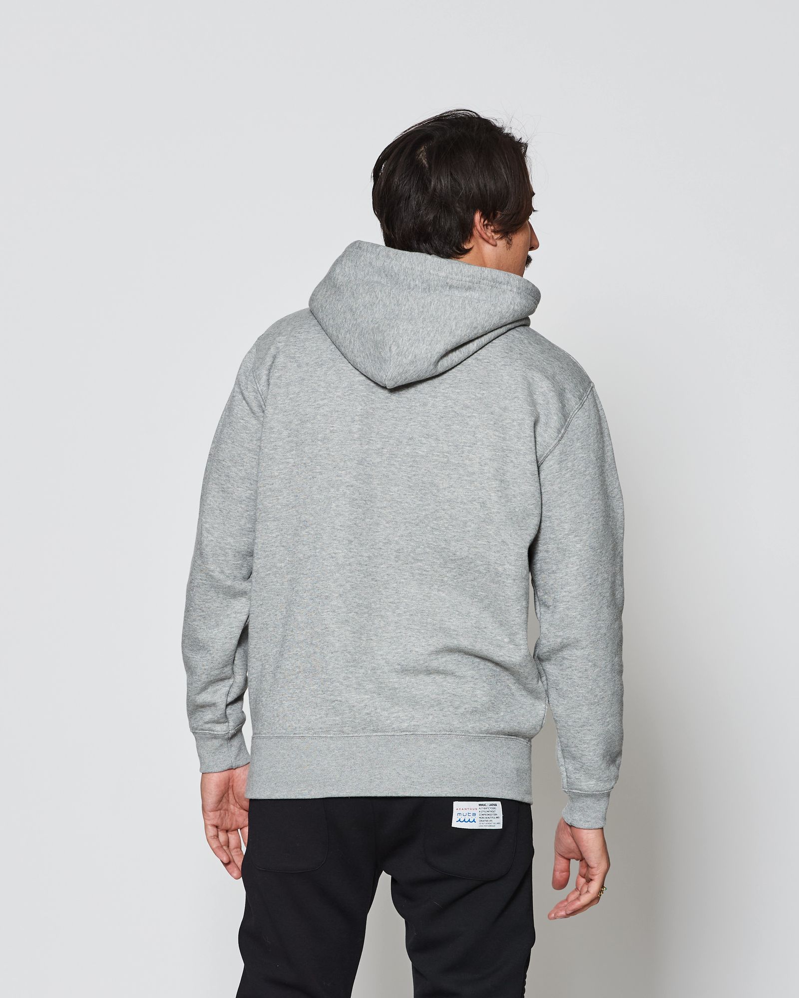 ACANTHUS × muta MARINE / muta Big Embroidered Patch Hooded Sweatshirts / パーカー / GRAY 【MA2536】