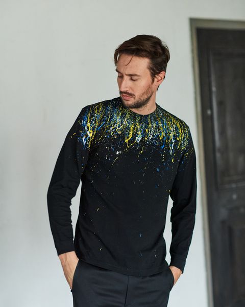 ACANTHUS / Splash paint L/S Tee / ロンT / BLACK 【CT2509】