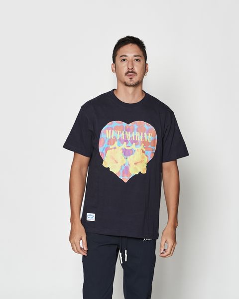 ☆先行予約☆muta MARINE × ACANTHUS  / ハートハイビスカスTシャツTシャツ / Heart Hibiscus Tee / NAVY【MA2616】