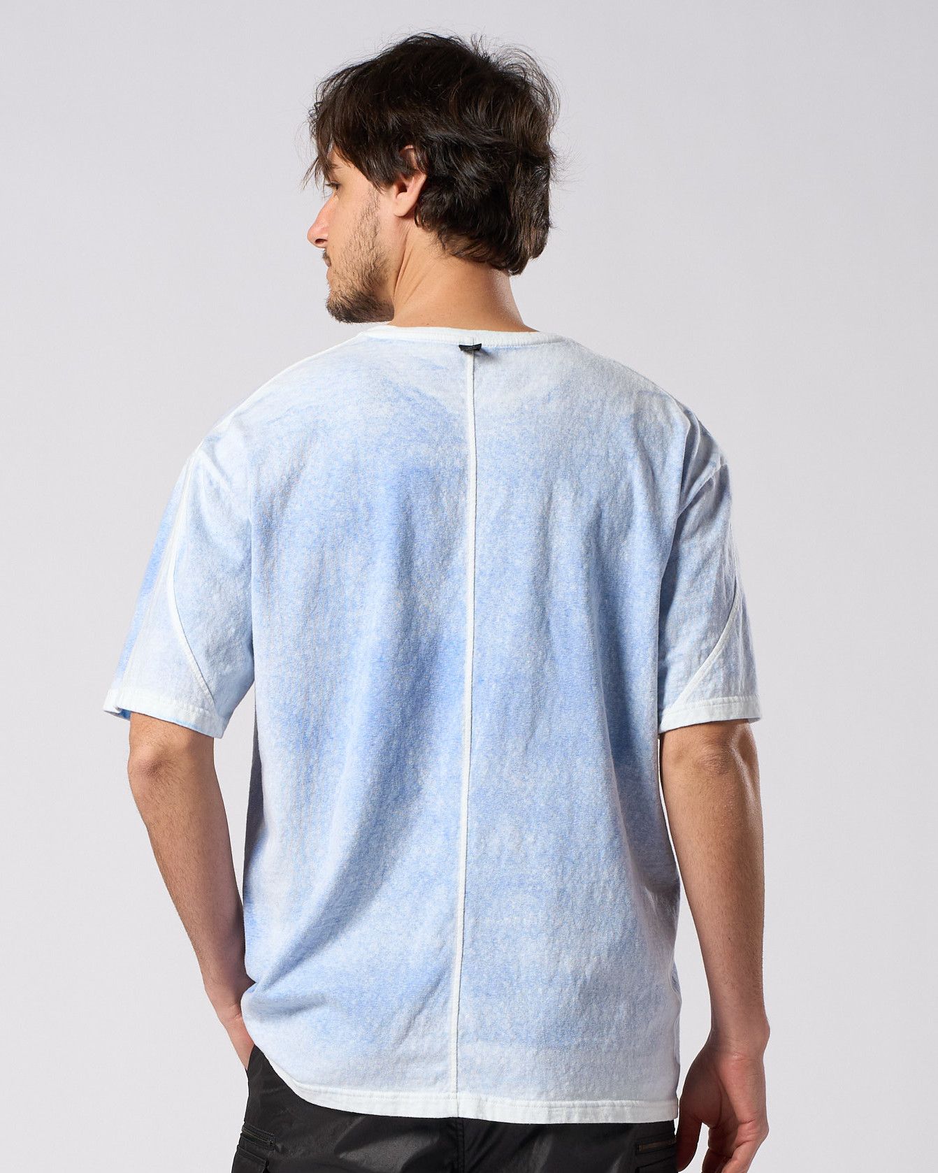 ☆先行予約☆ スプレー加工カットソー /  back-spray dye S/S / FADE BLUE [7135 cj75i]