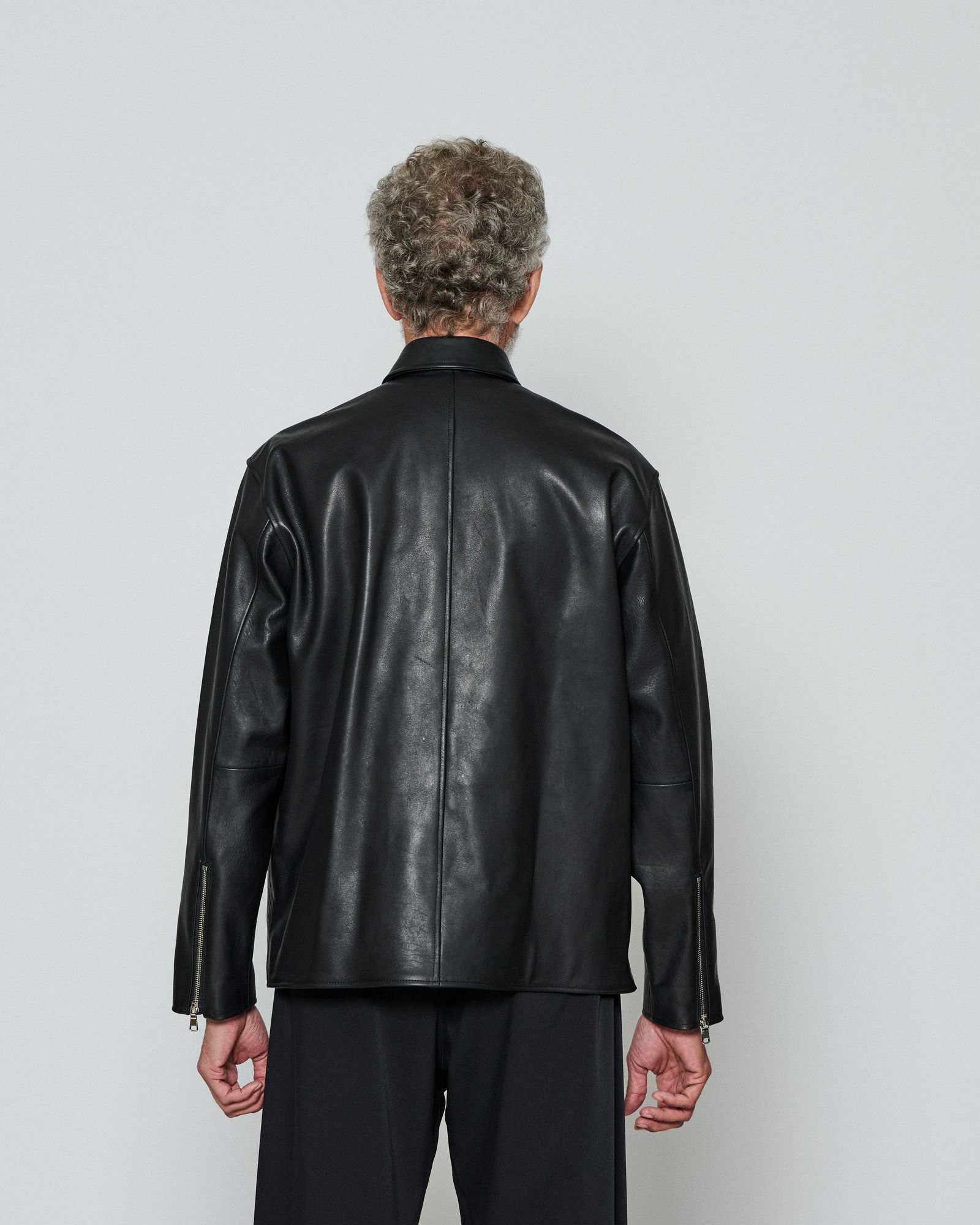 ☆先行予約販売☆  レザーカラーライダースジャケット / Leather Collor Riders Jacket  / BLACK 【L2602】