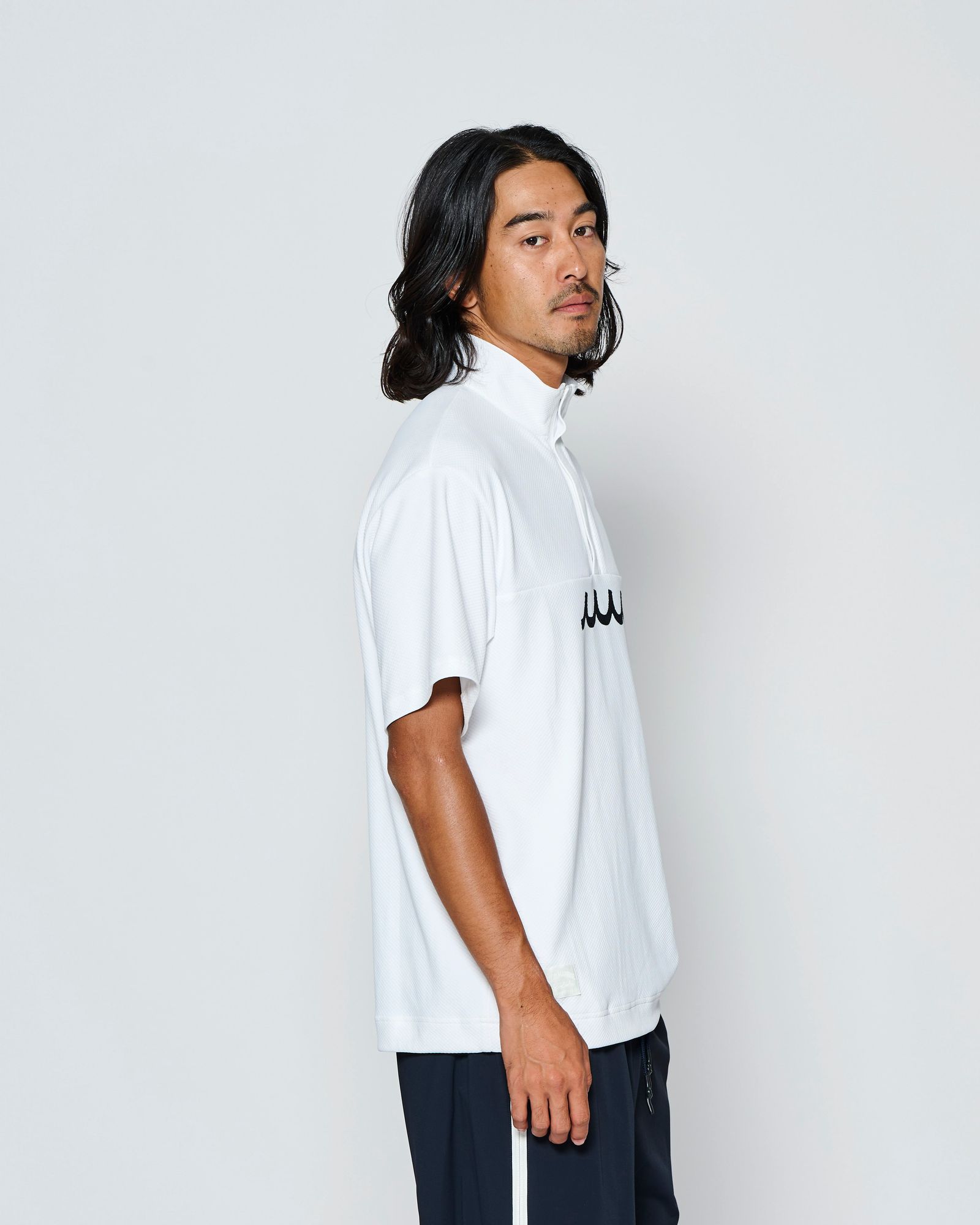 ☆先行予約☆muta MARINE × ACANTHUS  / スタンドカラーS/Sトップ /  Stand Collor S/S Top / WHITE【MA2709】
