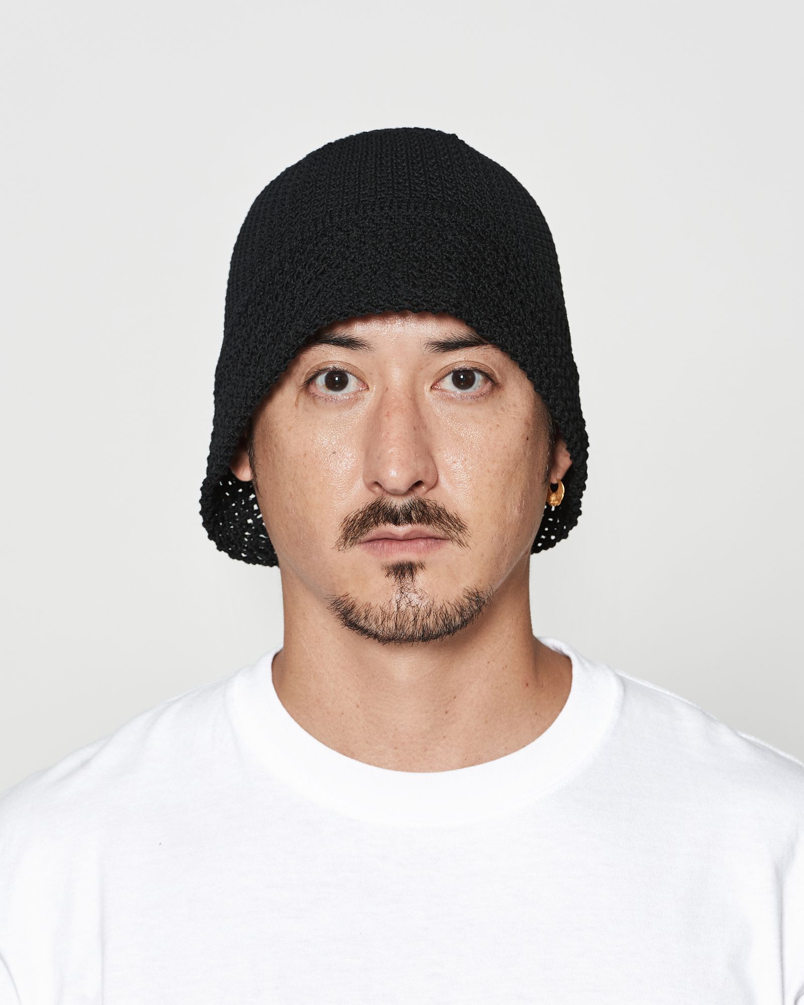 ☆先行予約☆muta MARINE × ACANTHUS  / メッシュニットバケットハット / Mesh Knit Bucket Hat / BLACK 【MA2624】