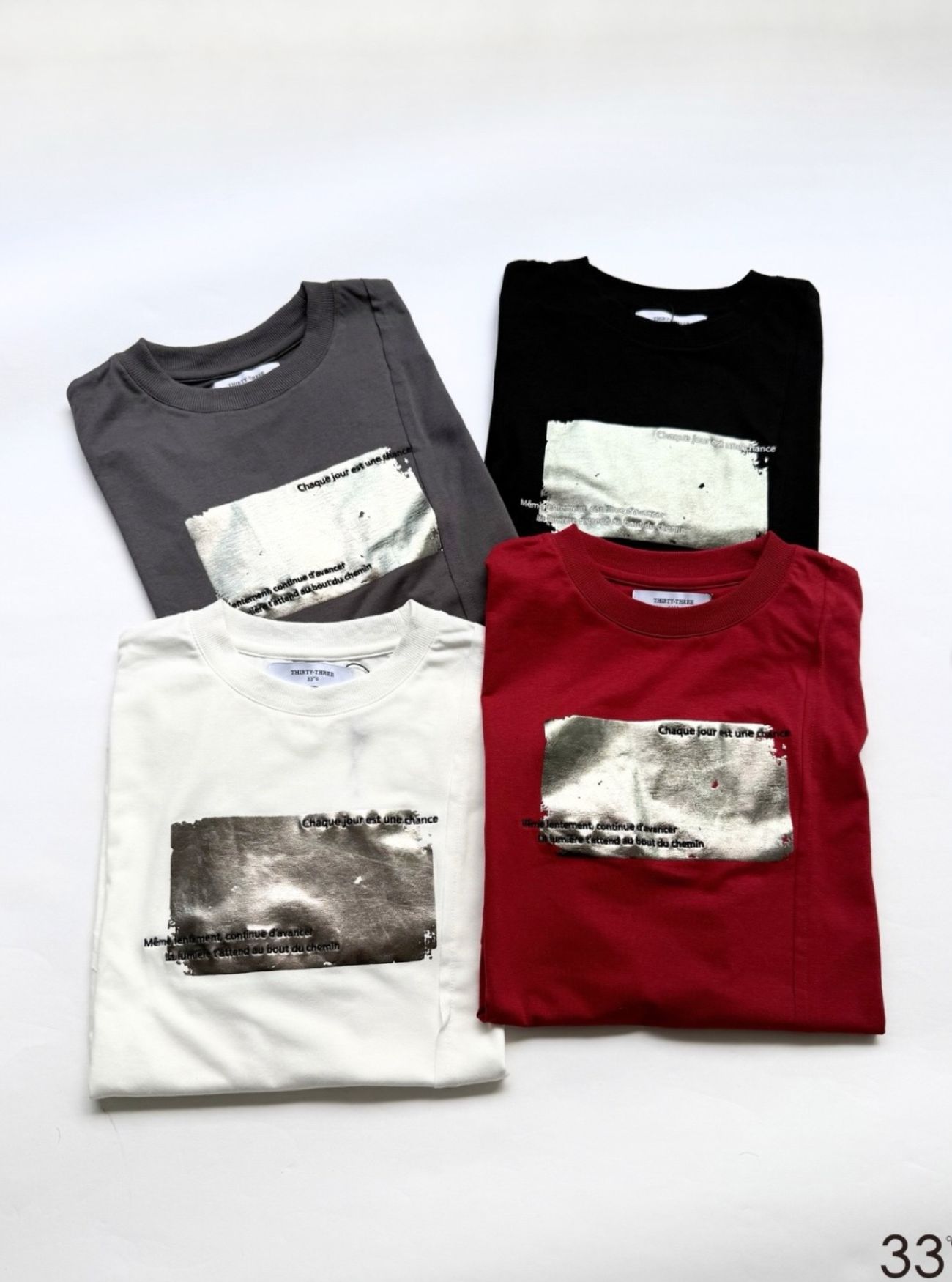 クラック箔切替TEE / レッド [bc605302]