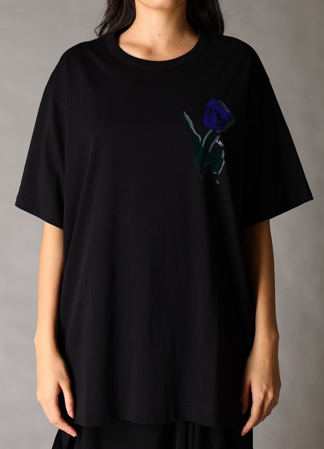 TULIP T-SHIRT / BLACK [GQ-T03-071-1]
