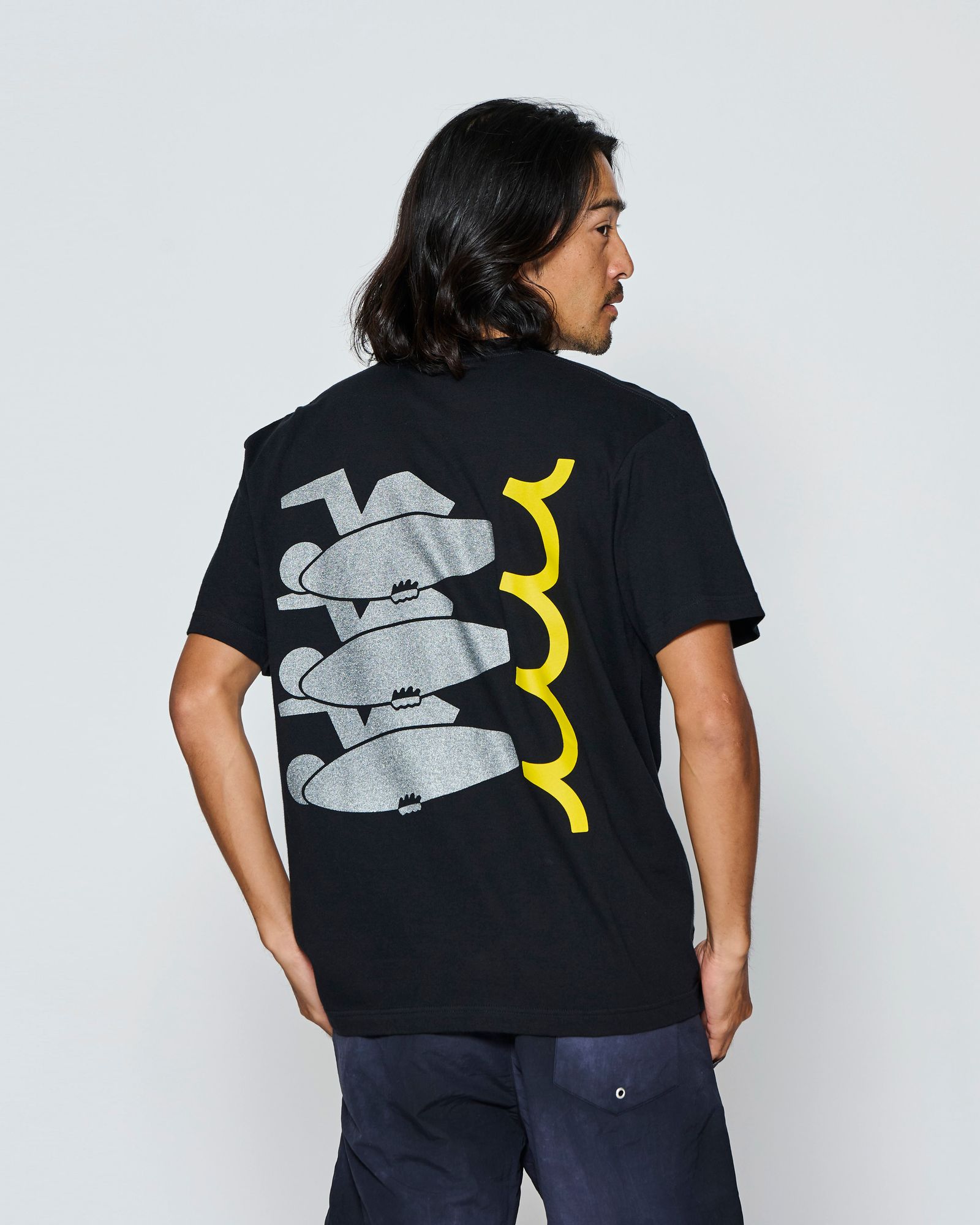 ☆先行予約☆muta MARINE × ACANTHUS  / サーフマンTシャツ /  Surf Man Tee / BLACK【MA2719】