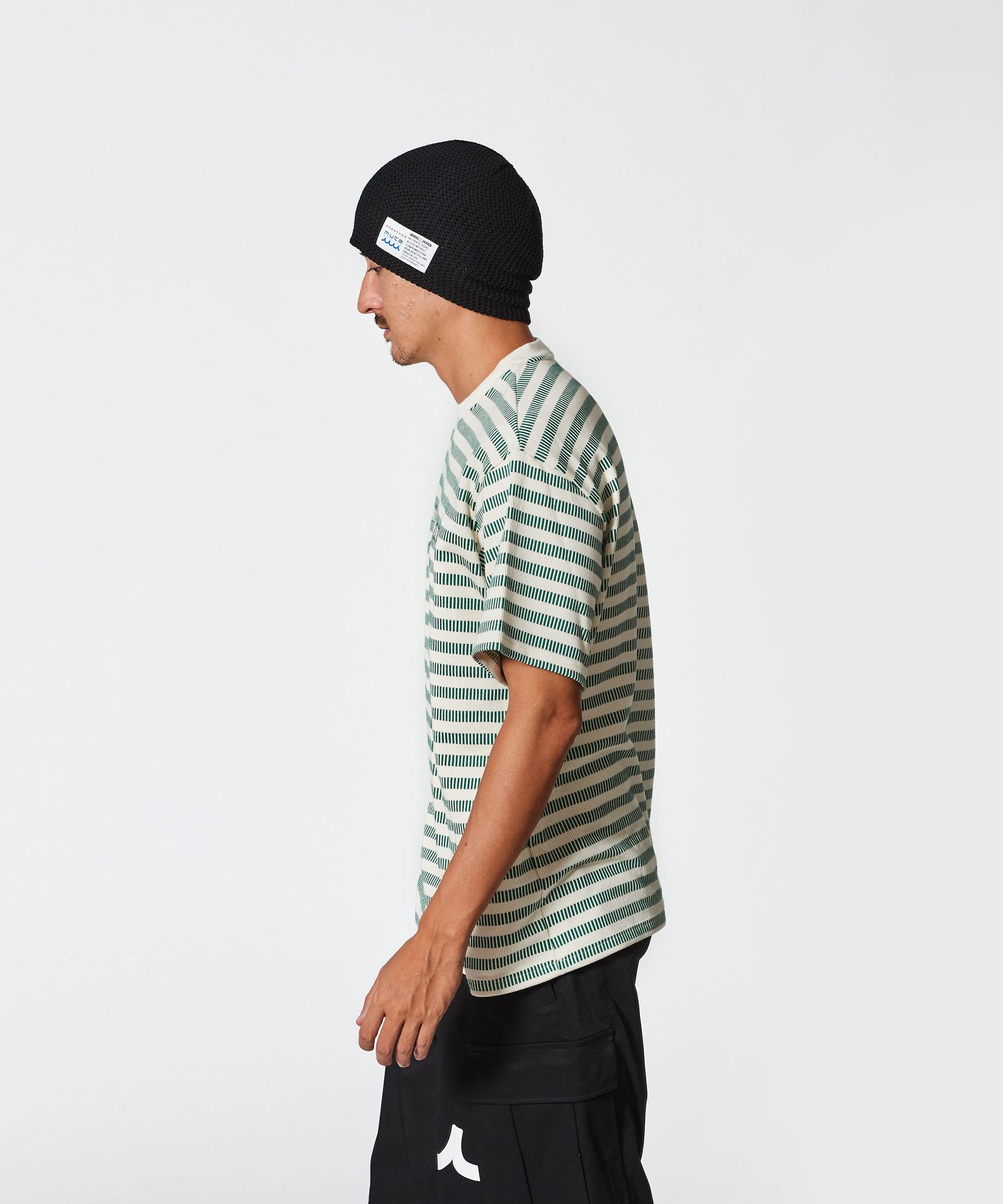 ACANTHUS × muta MARINE / muta Domino Border Tee / ボーダーTシャツ / GREEN 【MA2513】