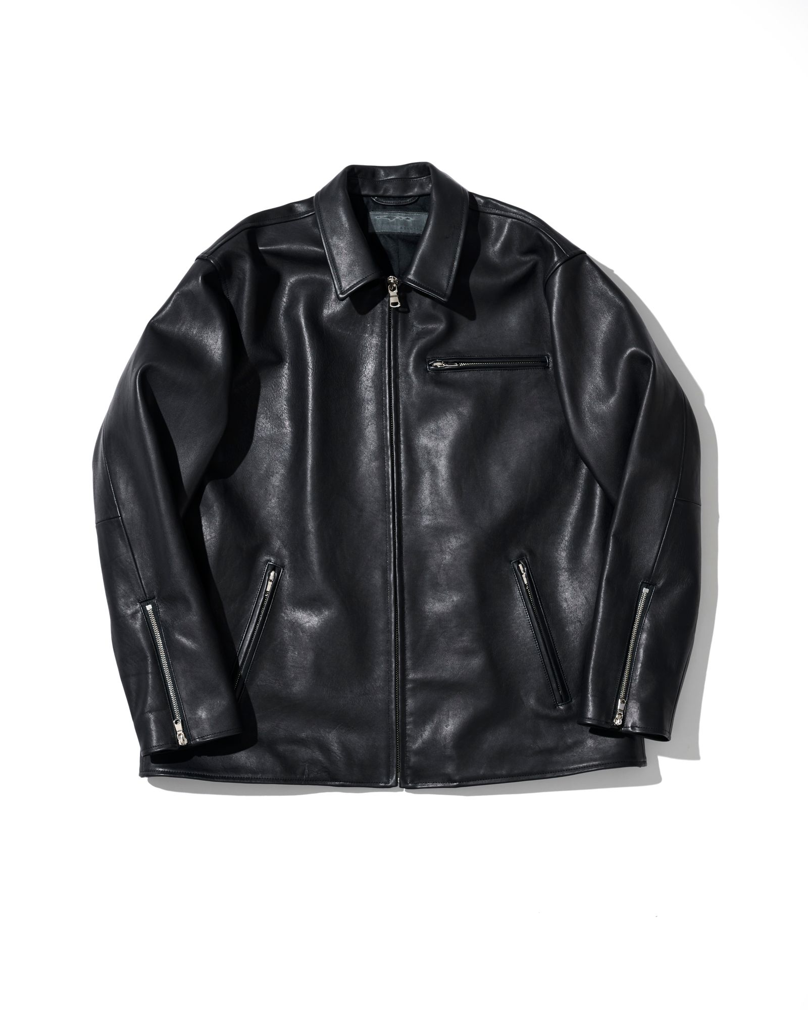 ☆先行予約販売☆  レザーカラーライダースジャケット / Leather Collor Riders Jacket  / BLACK 【L2602】