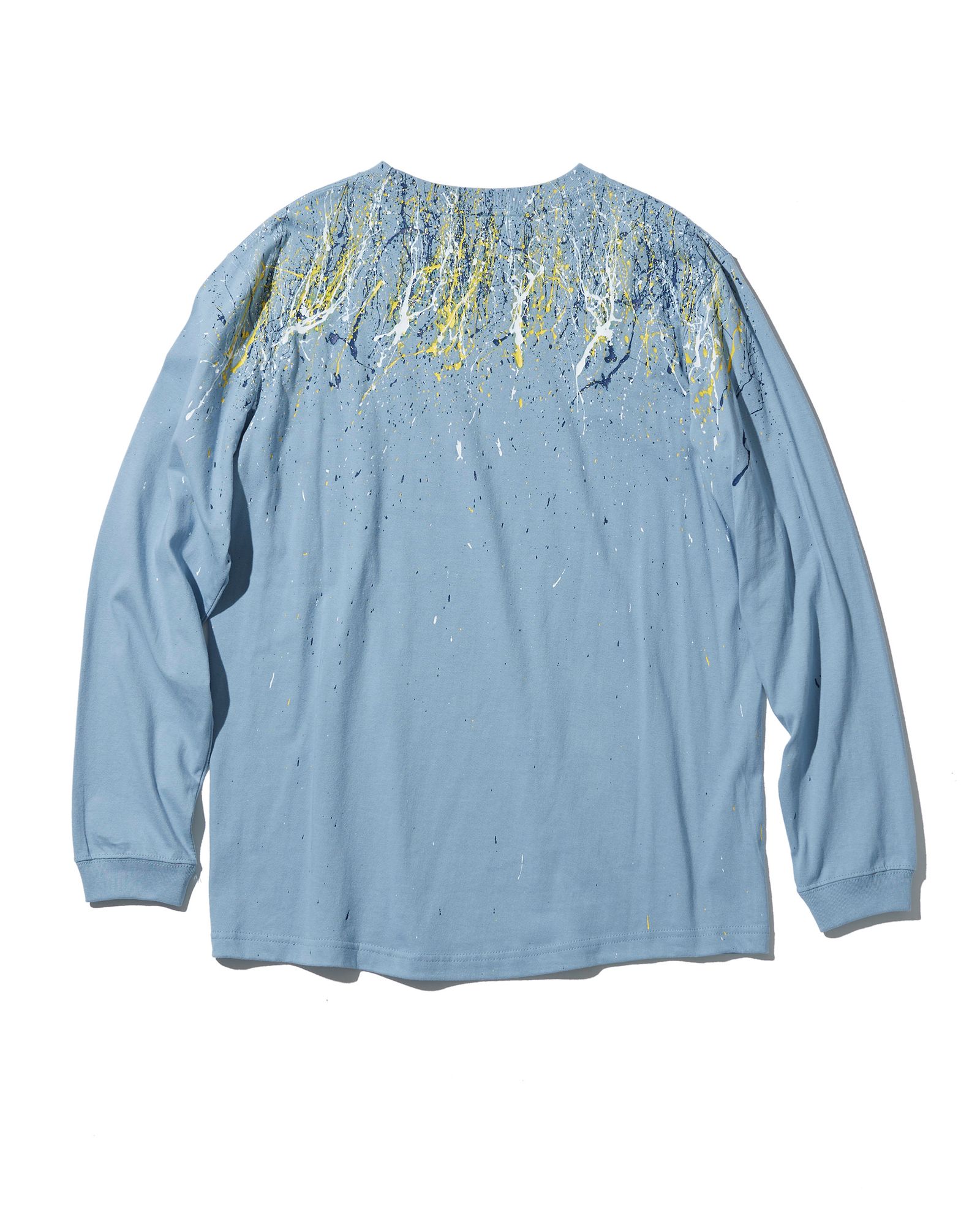ACANTHUS / Splash paint L/S Tee / ロンT / SAX 【CT2509】