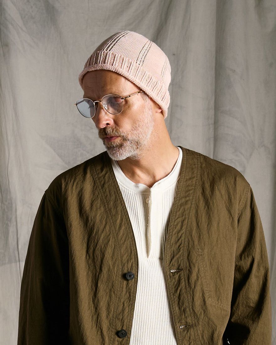 ☆先行予約☆ wjk  / ストライプニットビーニー / ニットキャップ / GIMA stripe knit beanie / dust pink【8004 kw86k】