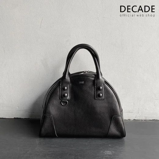 オイルドカウレザーミニボストントートバッグ / Oiled Cow Leather Mini BOSTON TOTO / B-BLACK [DCD-01316]