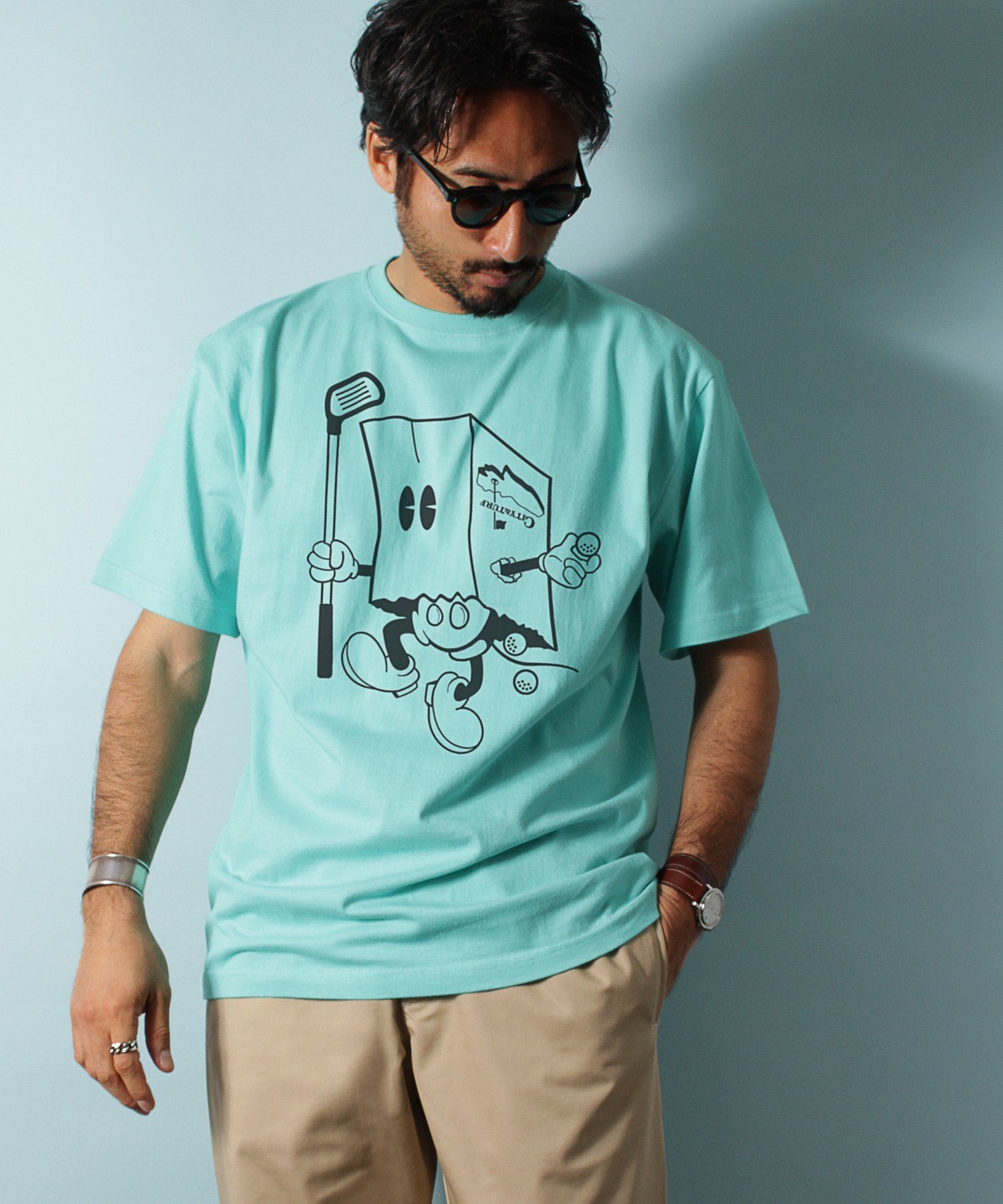 LIBERTY CITY - 【CITY&TURF】 [PAPER BAG] Tシャツ / T.BLUE