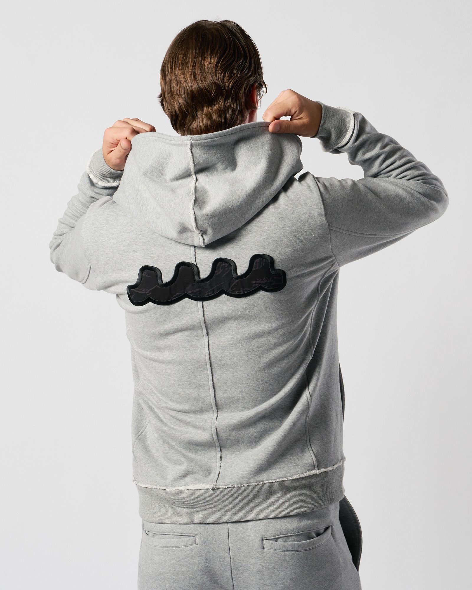 ☆先行予約☆ muta × wjk  / 高密度ストレッチ裏毛リブスウェットパンツ / super urake zip-up parka / T.GRAY [206 mw07j]