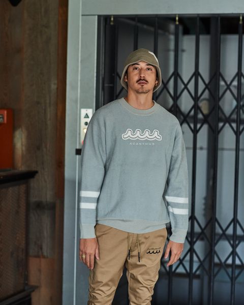 ☆先行予約販売2025年10月下旬～11月下旬頃入荷予定☆ ACANTHUS × muta MARINE / muta Fur Knit Crewneck / ニット / GRAY 【MA2544】