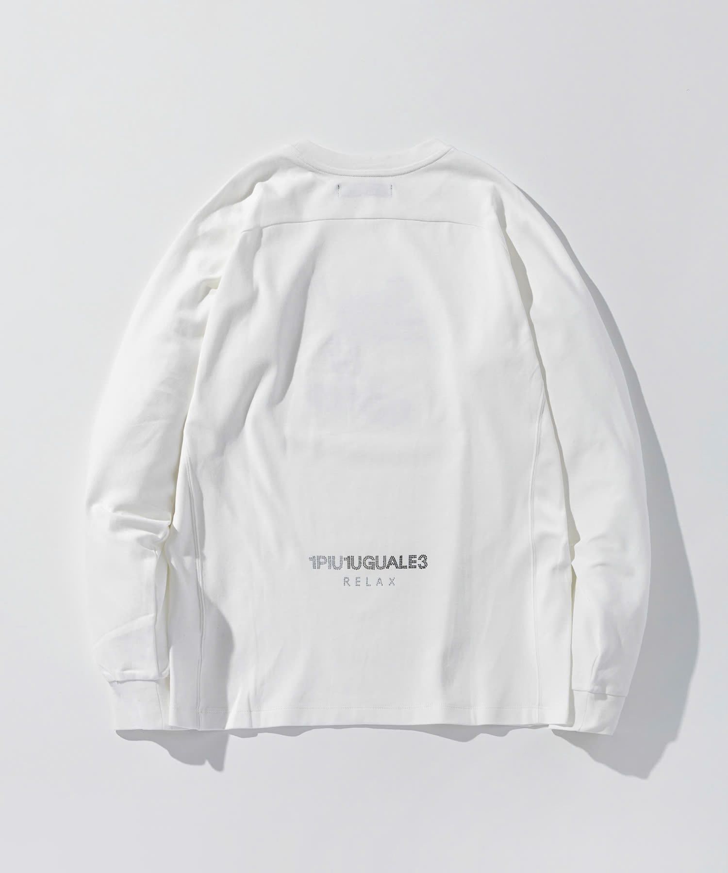 【ミッキーマウス】ラインストーンシルエットロングTシャツ / ホワイト【UST-26092】