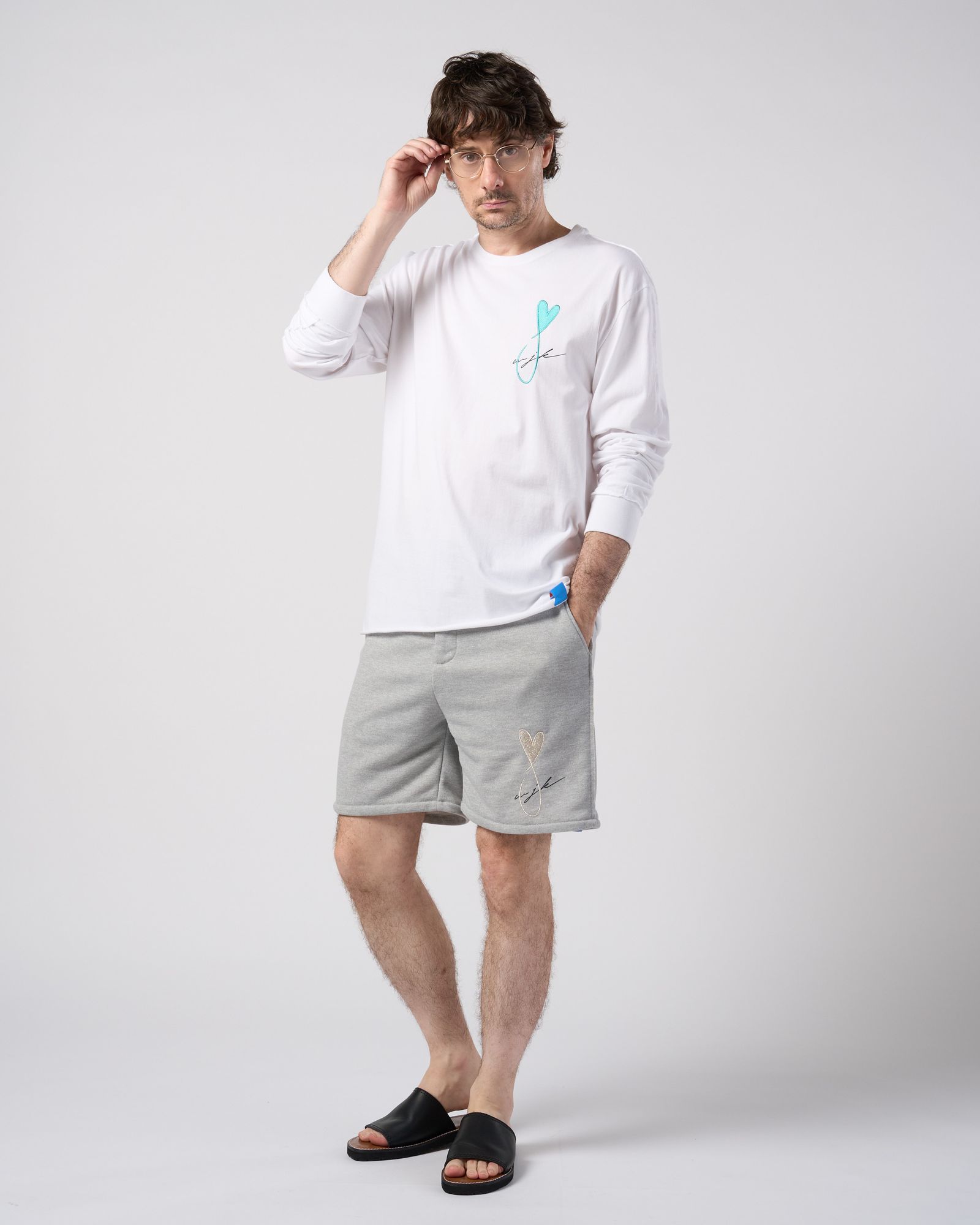 ☆先行予約☆Maison Honoré Paris× wjk  / ハートフィッシュフレンチテリーショーツ / heart fish dry french terry shorts / t.gray 【505 hw03k】