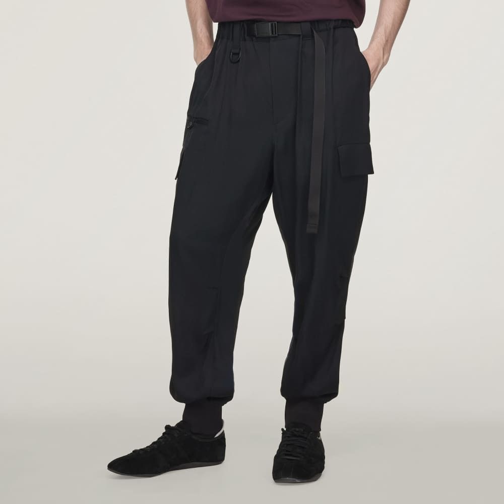 レーヨン ツイル カフ パンツ / Y-3 RAYON TWILL CUFFED PANTS / BLACK [JX7283-APPA25]