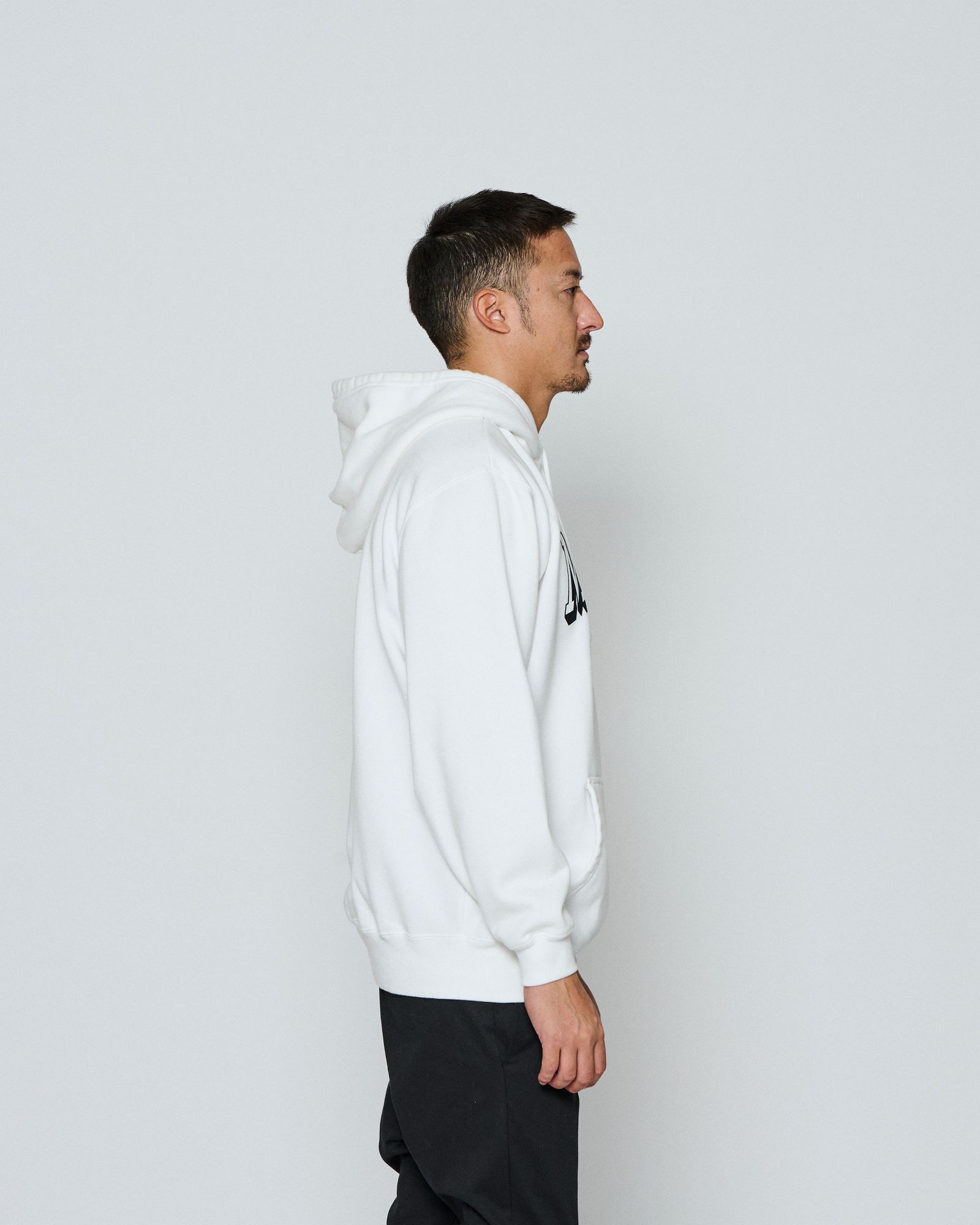 ☆先行予約☆ muta MARINE × ACANTHUS / カレッジロゴフーディー /パーカー / Shadow College Logo Hooded Sweatshirt / WHITE 【MA2660】