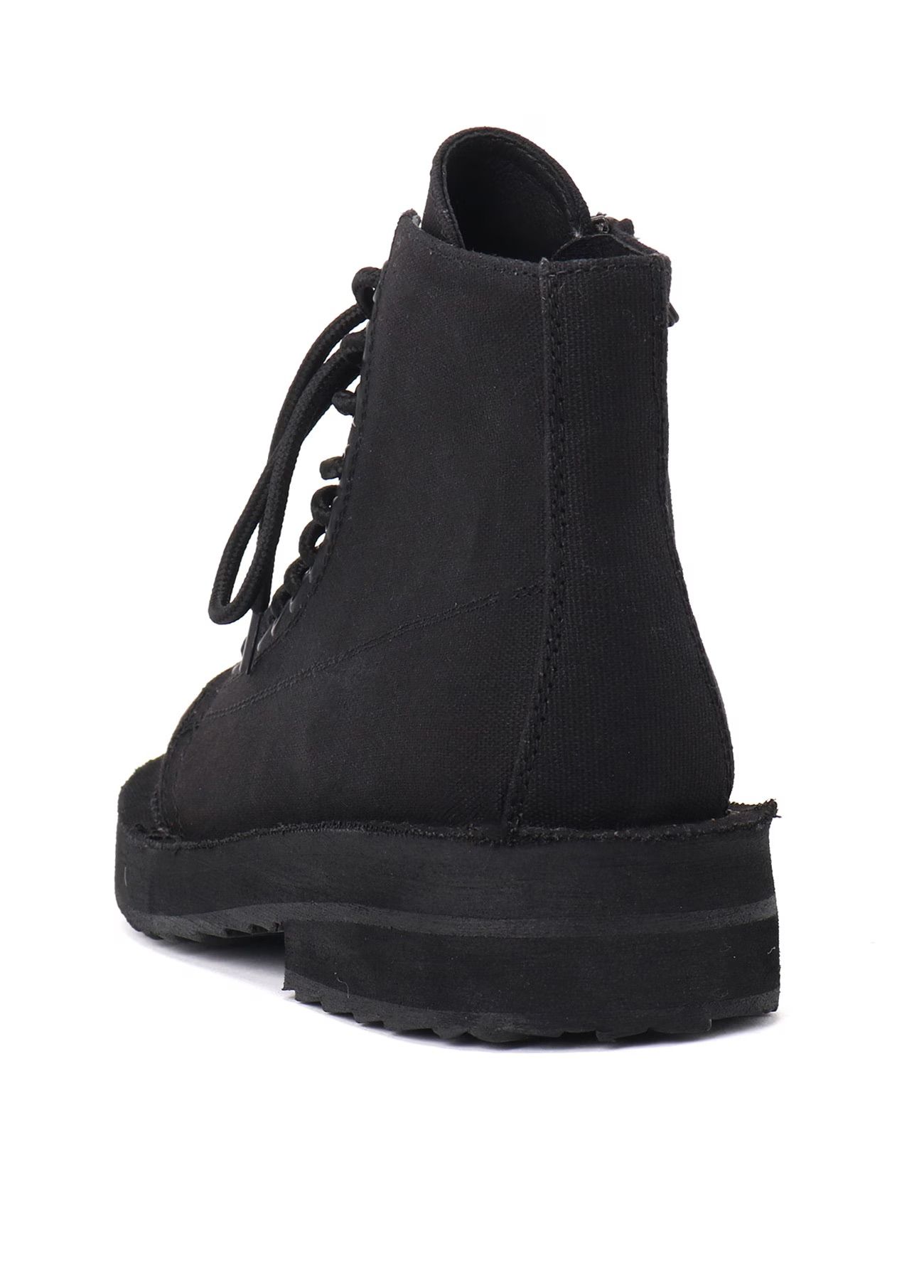 Ground Y - COTTON CANVAS LACE-UP BIKER BOOTS / コットン