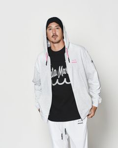 ⭐︎先行予約⭐︎ mutaMARINE x ACANTHUS / muta sweet Logo Zip-Up hoodie / ジップパーカー / GREY 【MA2670】