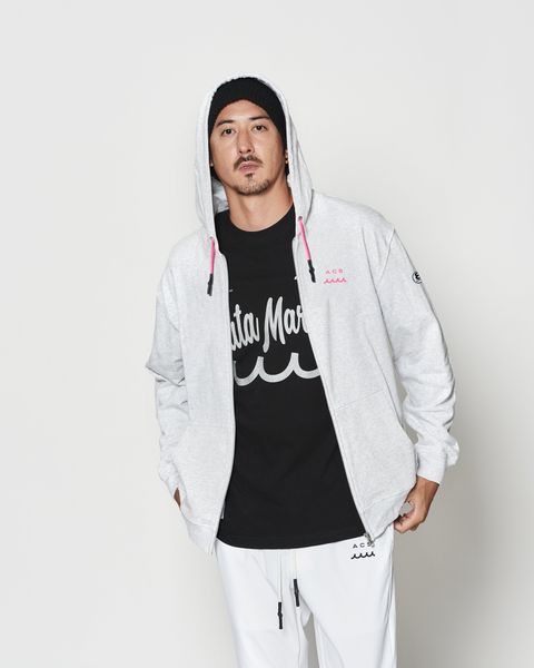 ⭐︎先行予約⭐︎ mutaMARINE x ACANTHUS / muta sweet Logo Zip-Up hoodie / ジップパーカー / GREY 【MA2670】